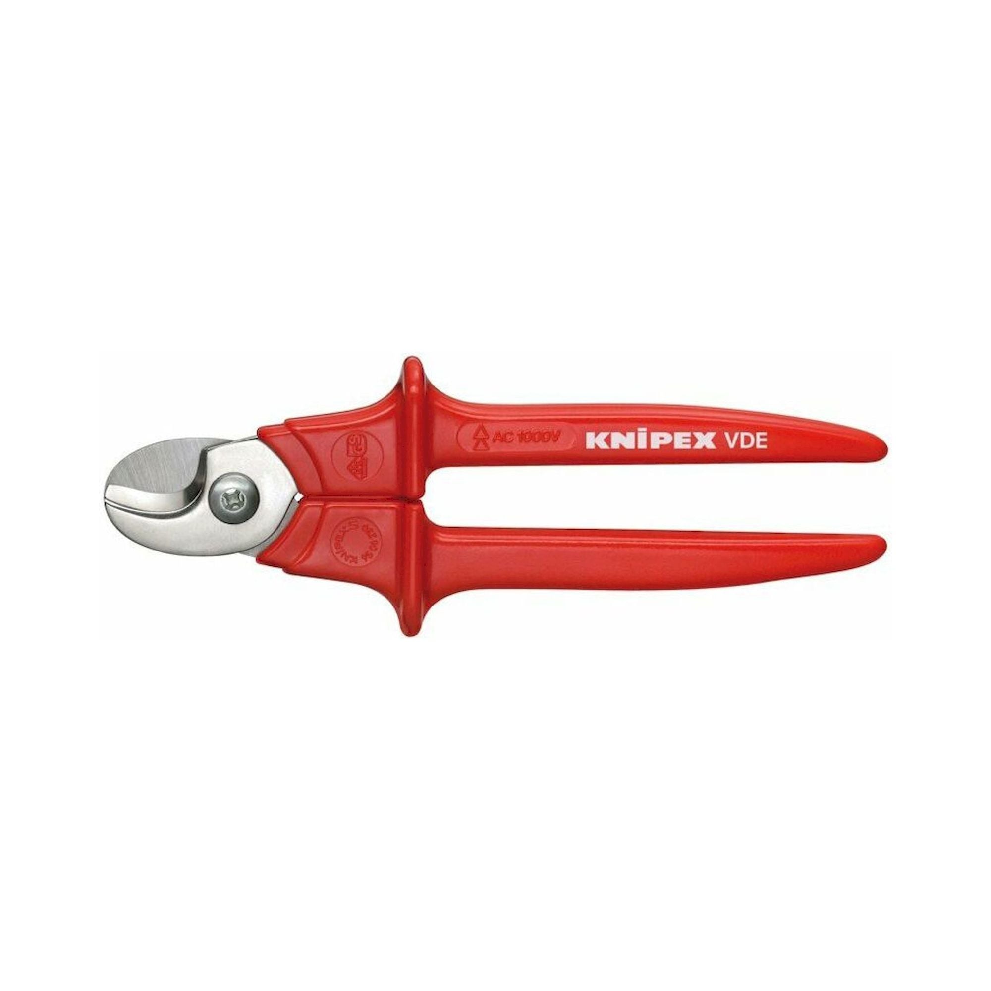 Knipex 95 06 230. Cable shears, insulated, handles molded with plastic, VDE-tested, 230 mm