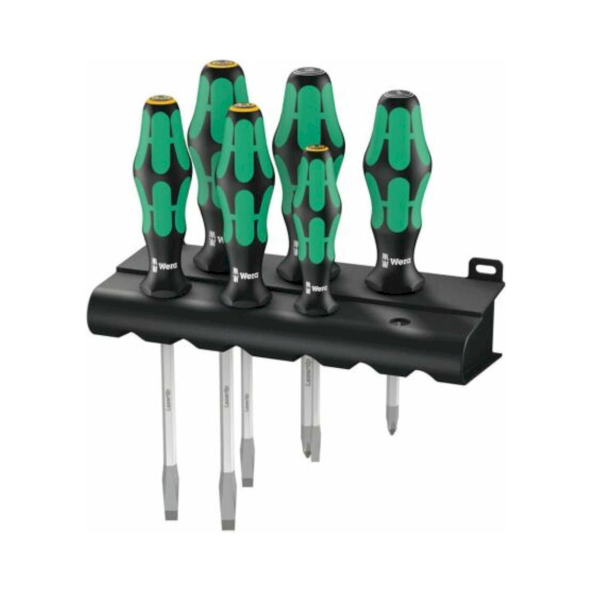 Wera 05007681001. Schraubendrehersatz Kraftform Plus Lasertip + Rack, 6-teilig