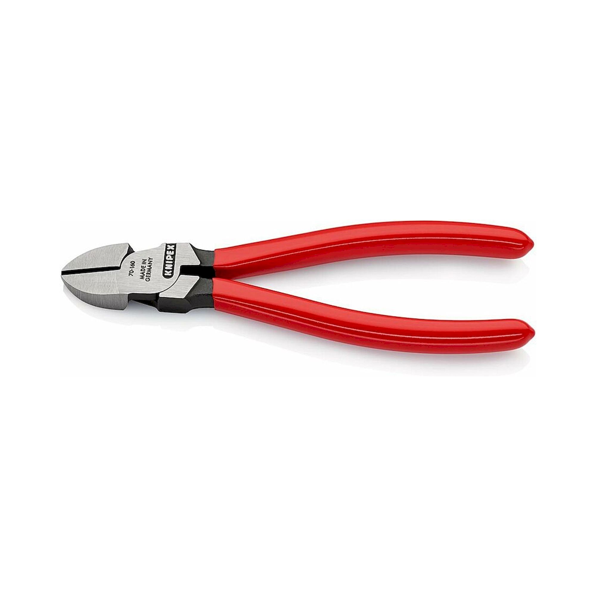 Knipex 70 01 160 SB. Seitenschneider mit Kunststoff überzogen, schwarz atramentiert, 160 mm (SB-Karte/Blister)