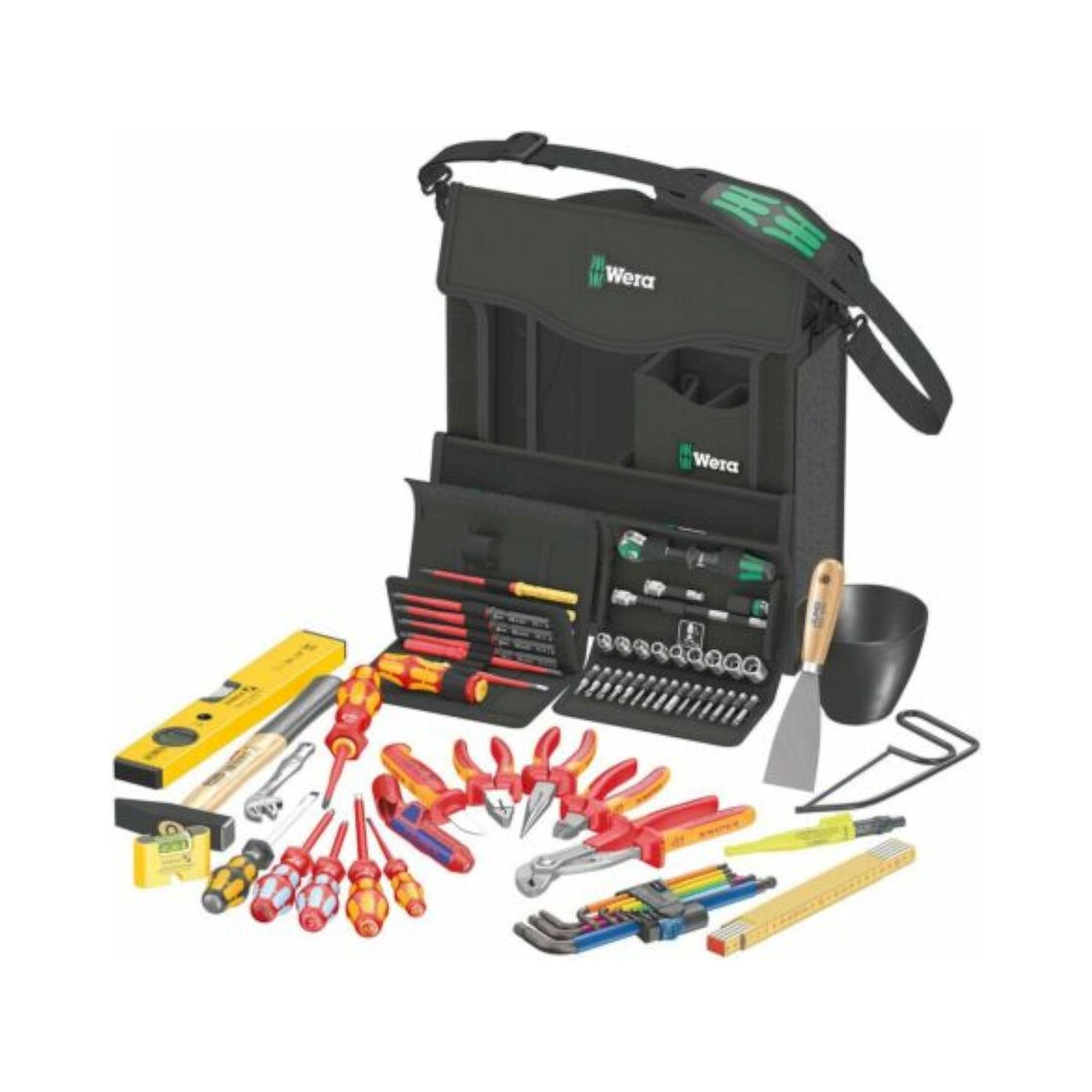 Wera 05134025001. Werkzeugsatz für Elektroinstallationen, 73-teilig