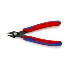 Knipex 78 61 125 SB. Electronic Super Knips® mit Öffnungsfeder, Mehrkomponenten-Hüllen, brüniert, 125 mm (SB-Karte/Blister)
