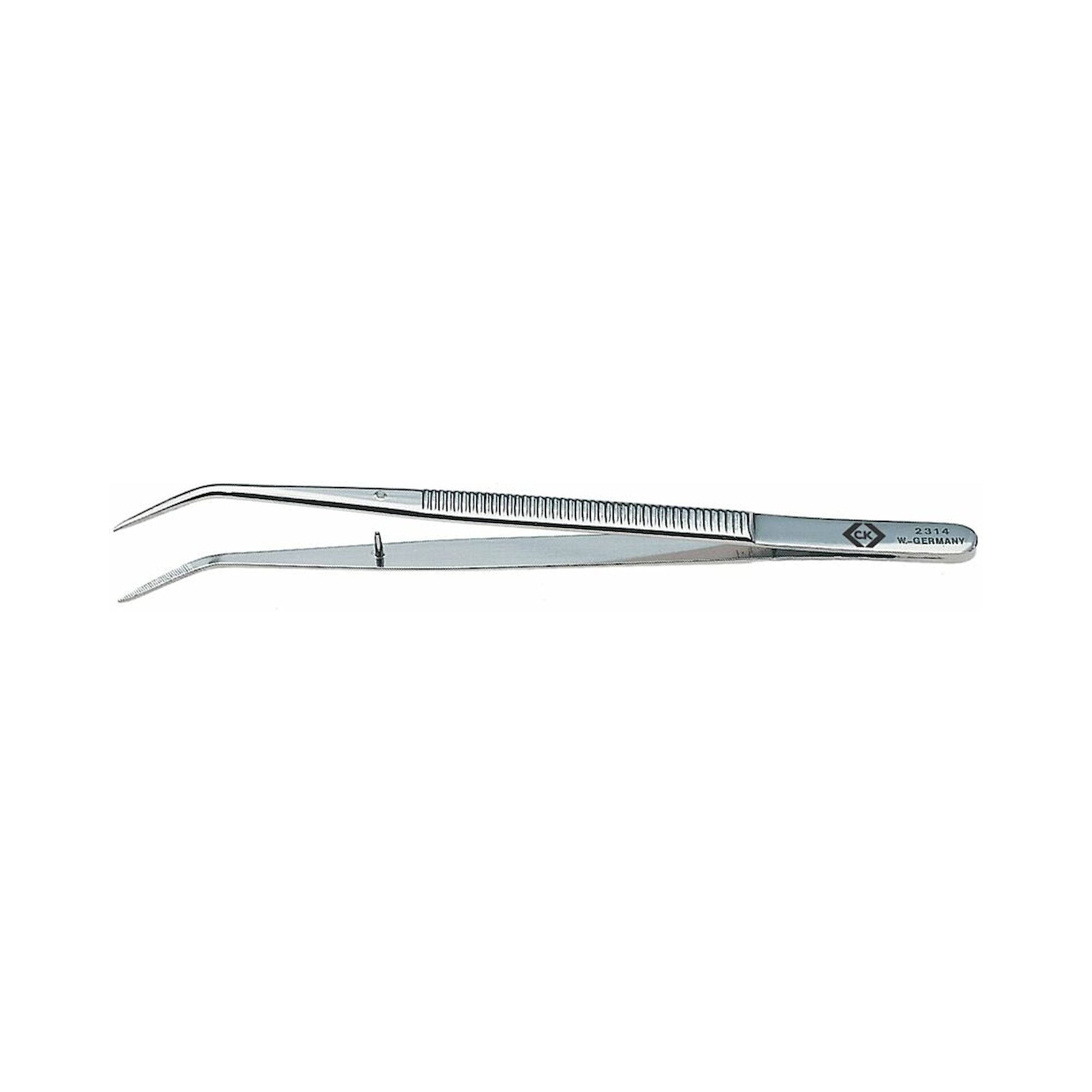 C.K T2314. Universal tweezers bent, 150 mm