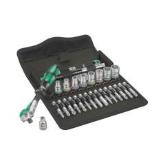 Wera 05004019001. Speed-Knarrensatz, 1/4"-Antrieb, zöllig, 28-teilig