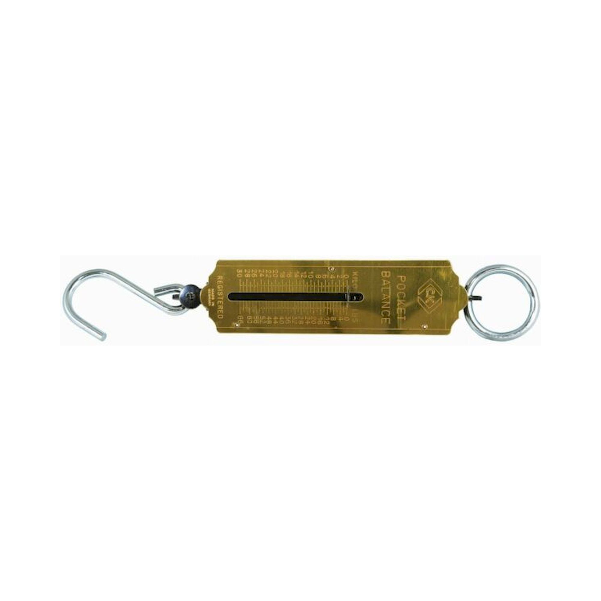 C.K T6202 066. Federzugwaage aus Messing, 30 kg / 66lb