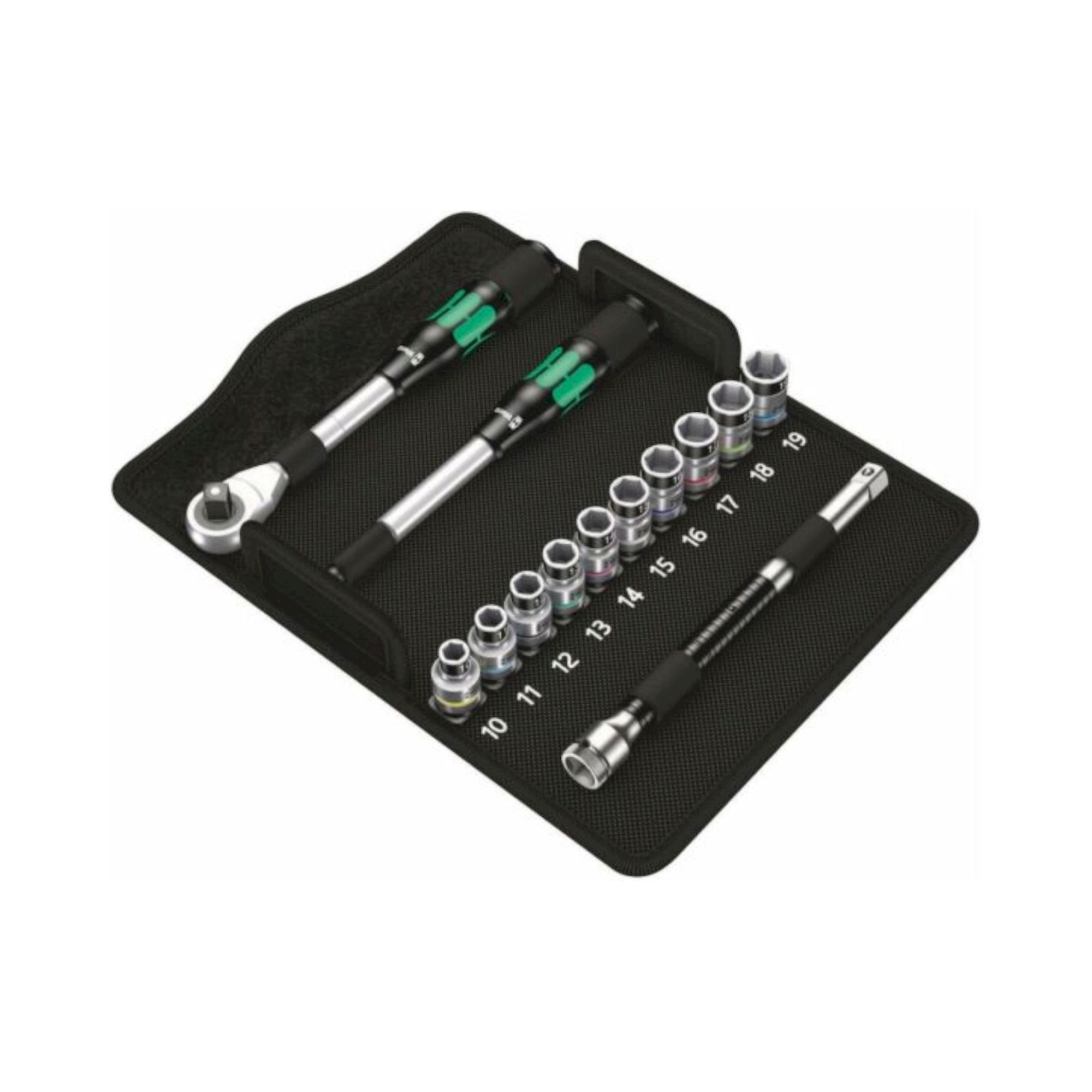 Wera 05004090001. Hybrid-Knarrensatz, 1/2"-Antrieb, metrisch, 13-teilig