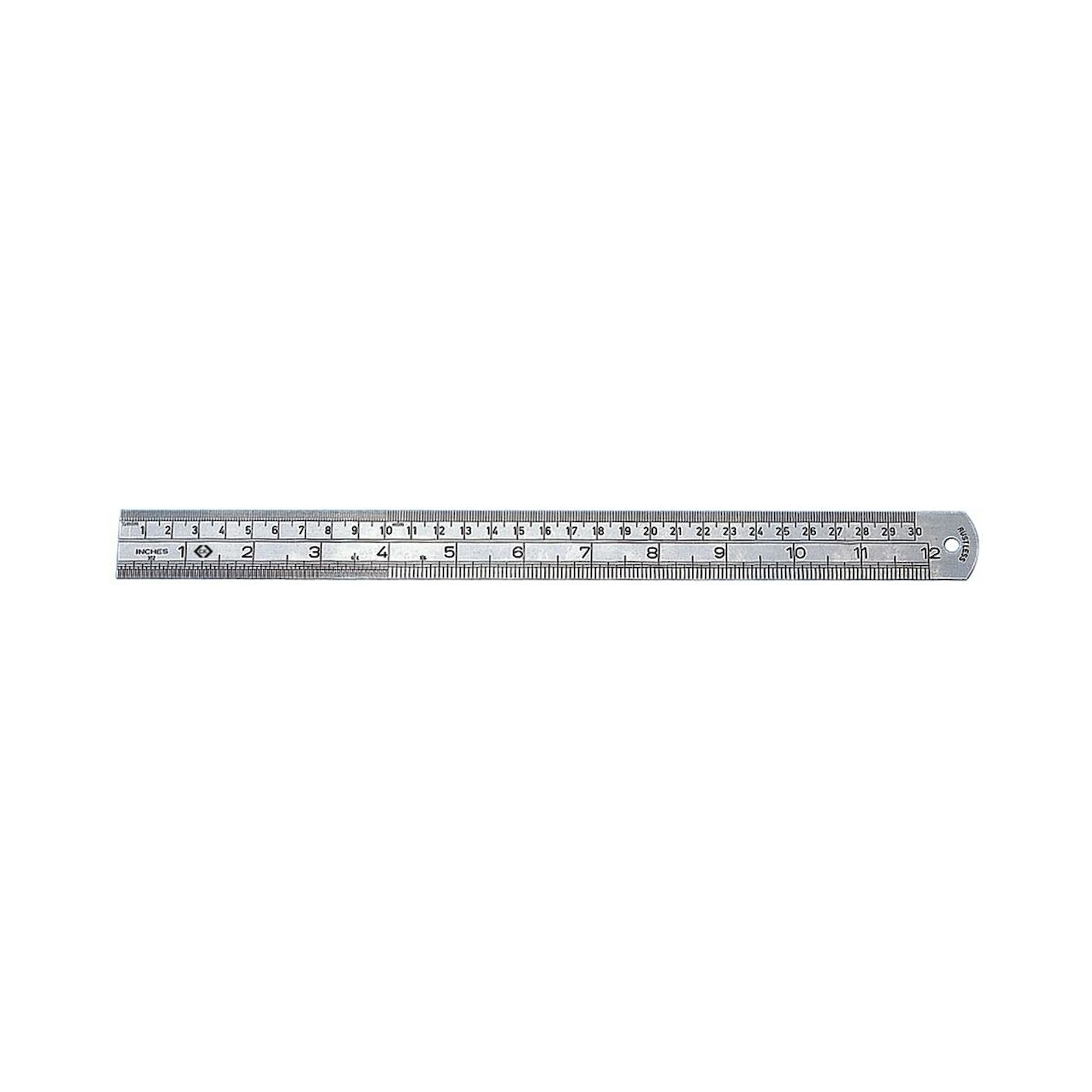 C.K T3530 12. Stahllineal, metrisch/Zoll, 300 mm