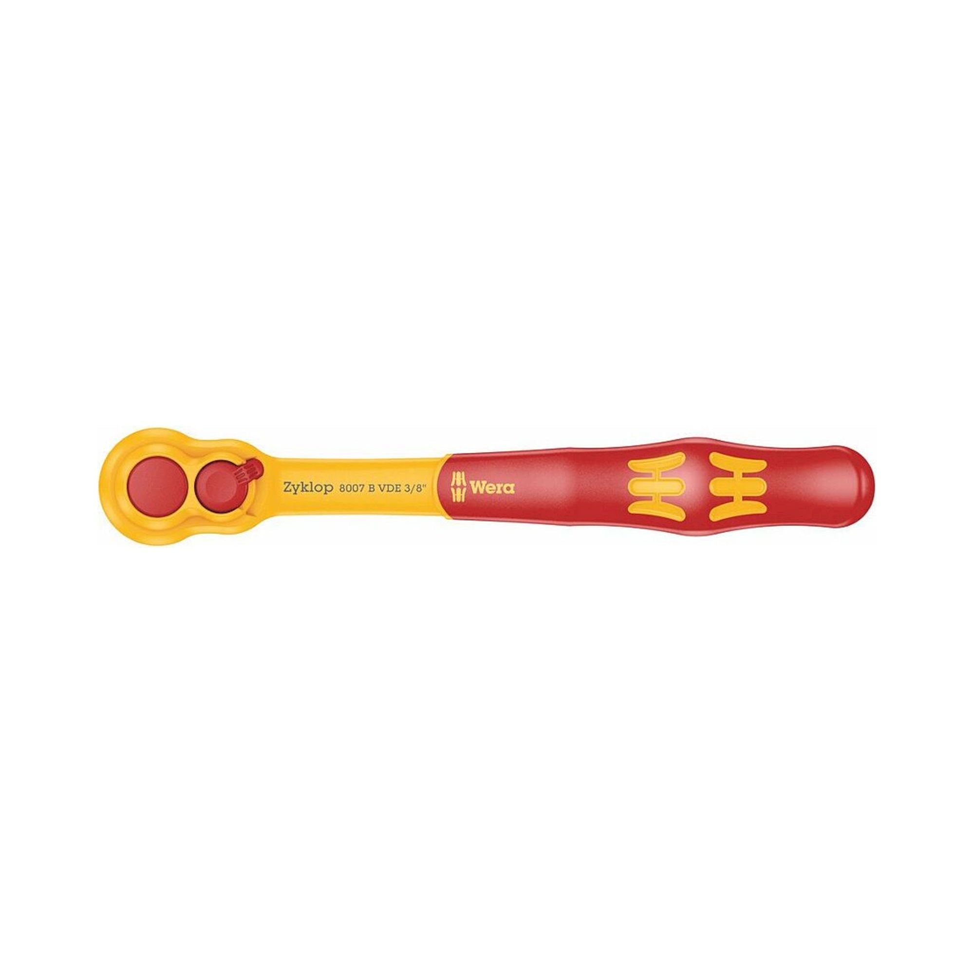 Wera 05004966001. Knarre, isoliert, mit Umschalthebel, mit 3/8"-Antrieb, 3/8" x 222 mm