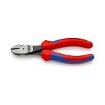 Knipex 74 02 160 SB. Kraft-Seitenschneider mit Mehrkomponenten-Hüllen, schwarz atramentiert, 160 mm (SB-Karte/Blister)