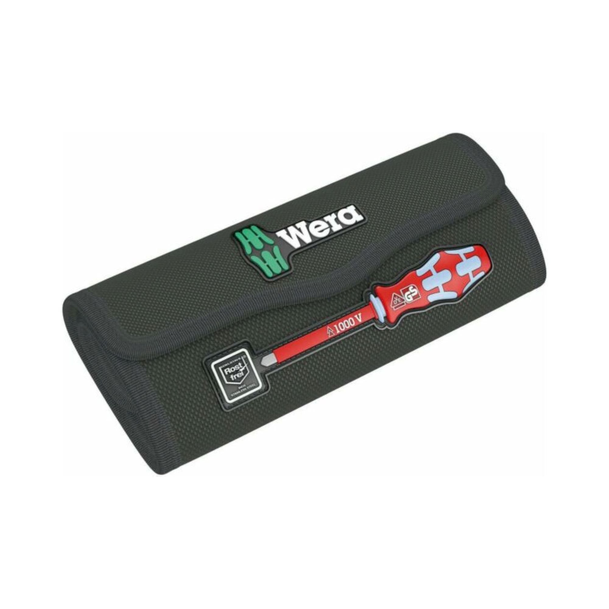 Wera 05136540001. Falttasche für bis zu 17-teilige Kraftform Kompakt VDE Stainless Sätze, leer, 180 x 85 mm