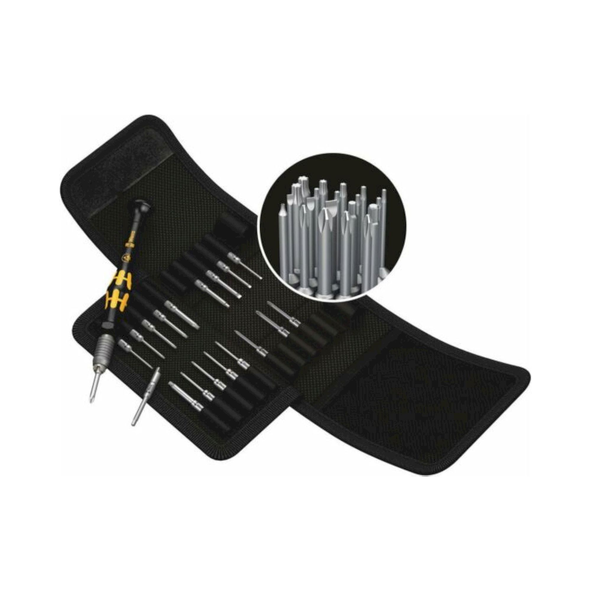 WERA 5073671001. Screwdriver set, Kraftform Compact Micro-Set ESD, 20 pieces