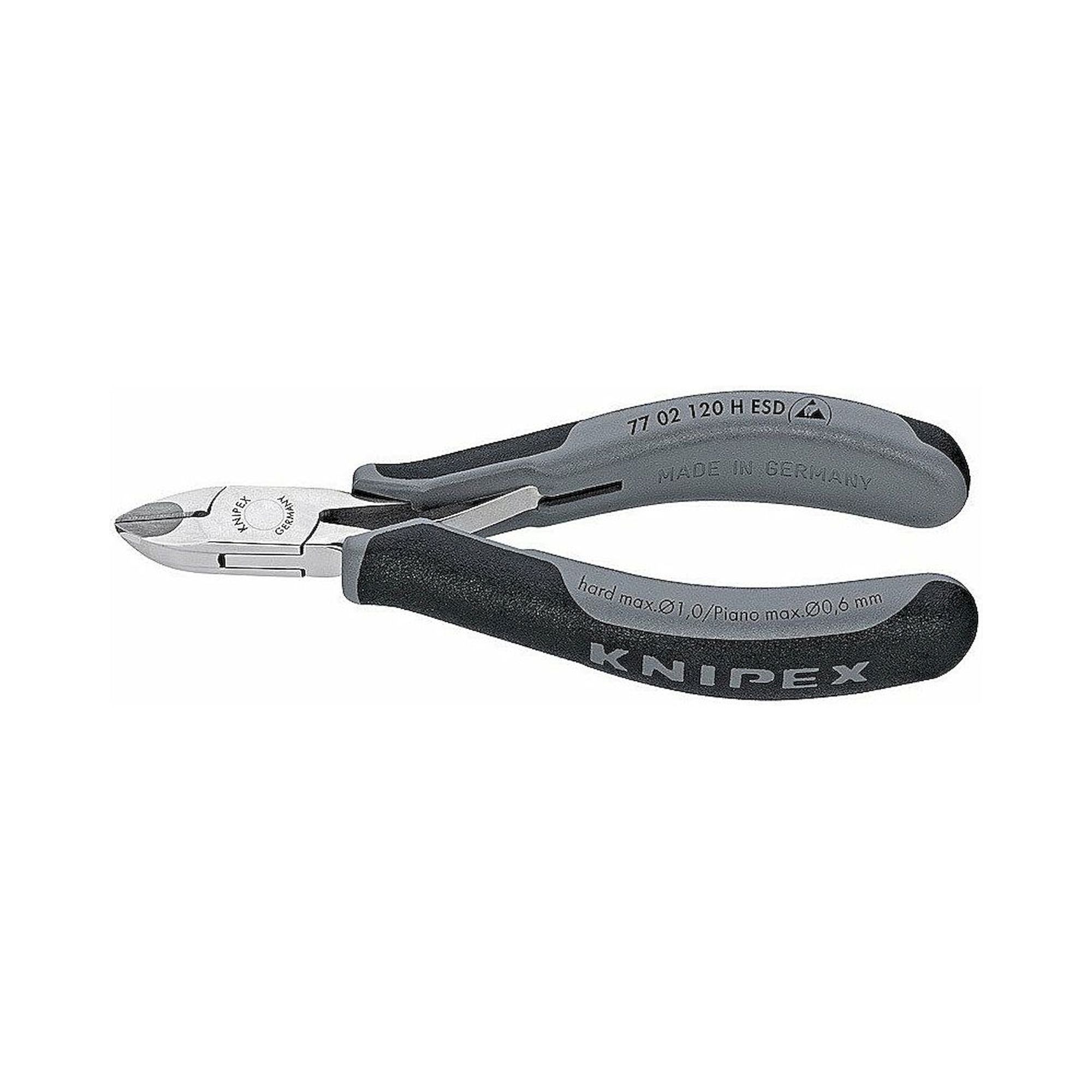 Knipex 77 02 120 H ESD. ESD Elektronik-Seitenschneider mit eingesetzter Hartmetallschneide, 120 mm