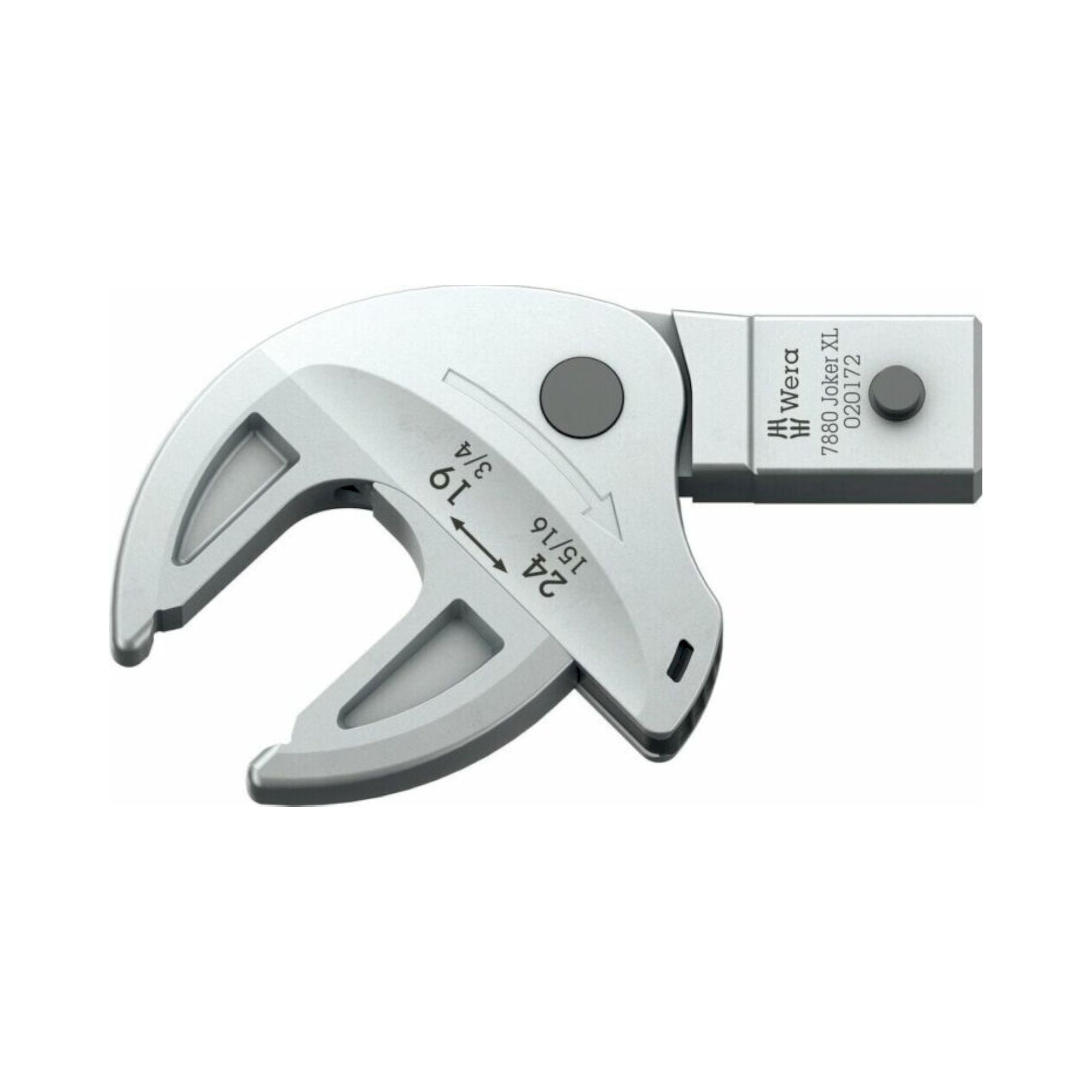 Wera 05020172001. Selbstjustierender Einsteck-Maulschlüssel für Schlüsselweite 19-24 mm, 14x18 mm, 3/4-15/16", 95 mm