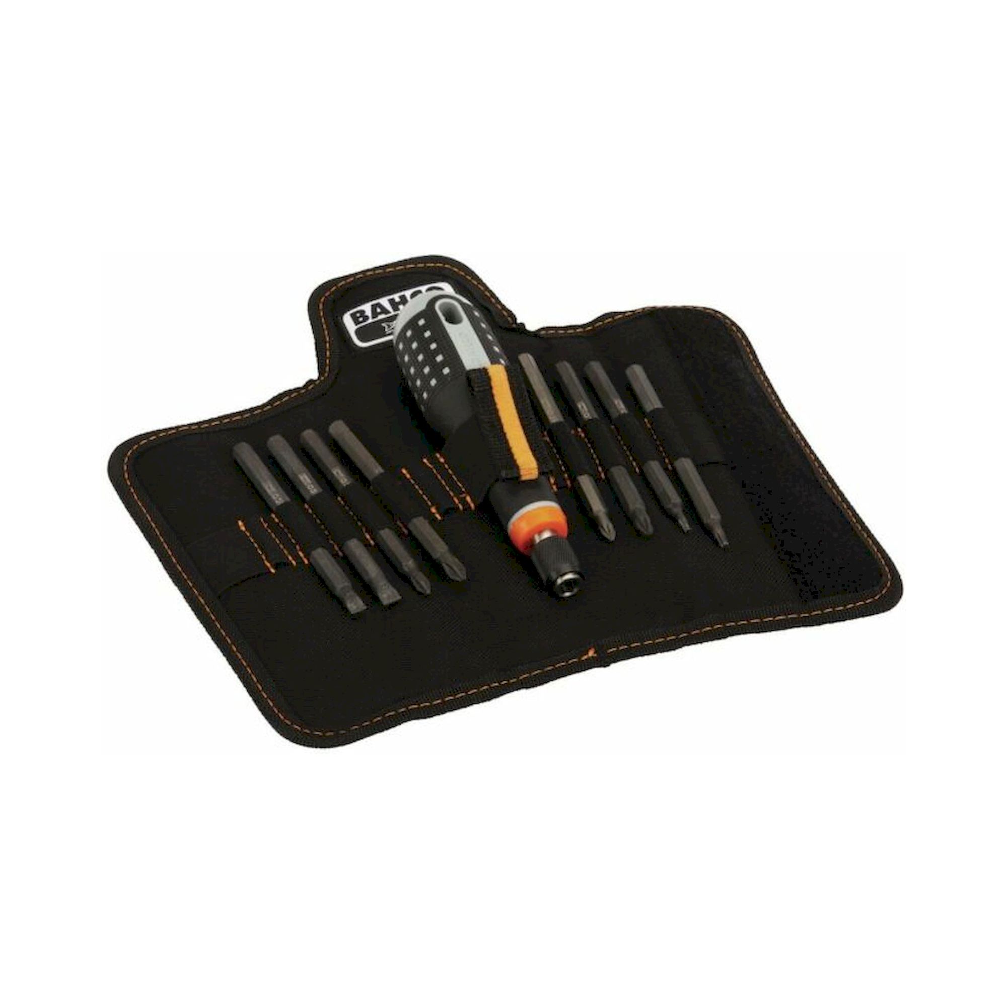 Bahco BE-8572. ERGO™ Schraubendreher mit Gummigriff und Austauschklingen für Schlitz-, Phillips- und TORX®-Schrauben im Satz, 9-teilig