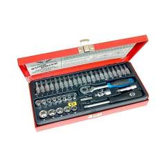 C.K T4655. Socket wrench set, 1/4" drive, metric, 39 pieces