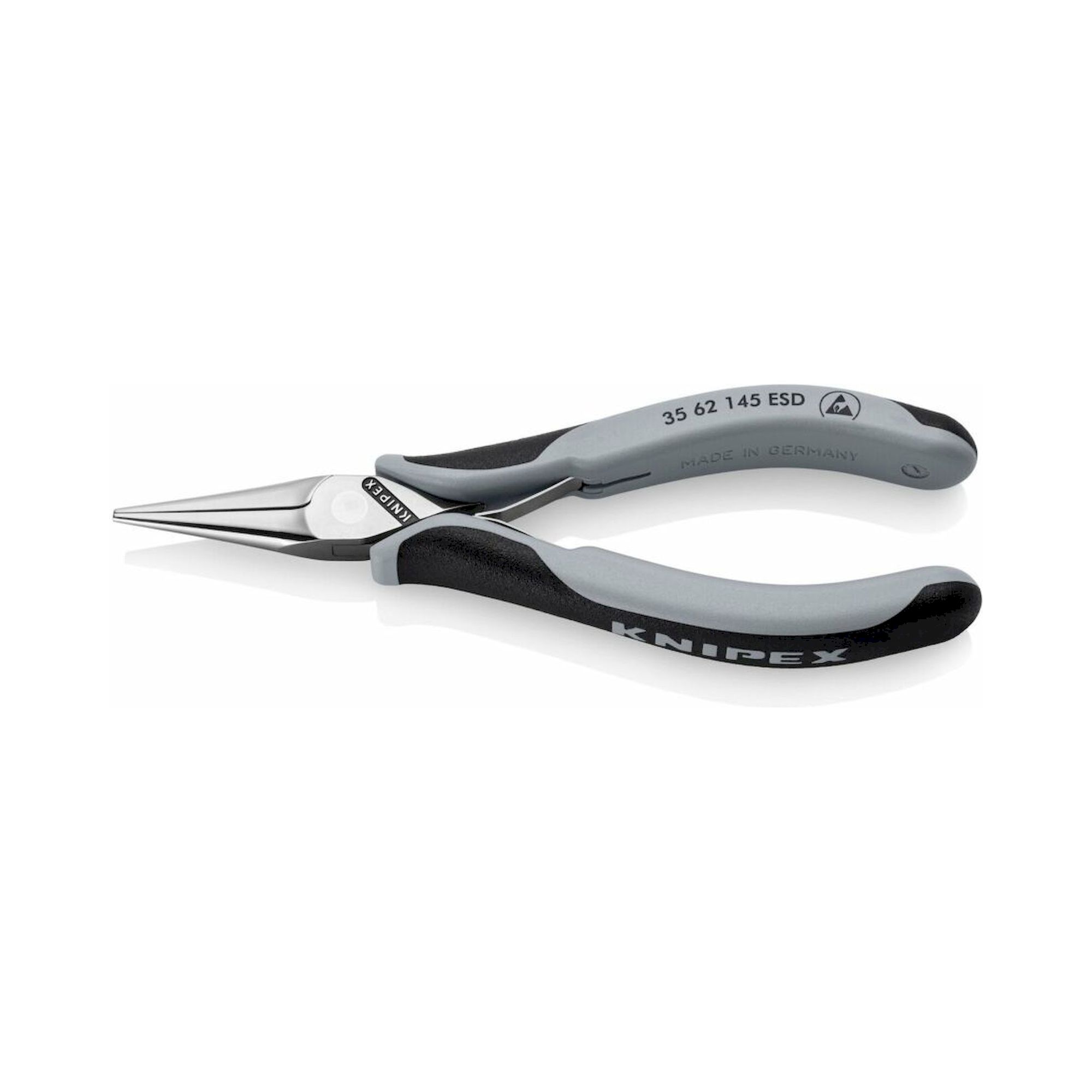 Knipex 35 62 145 ESD. ESD Elektronik-Greifzange, mit flachen, runden Backen