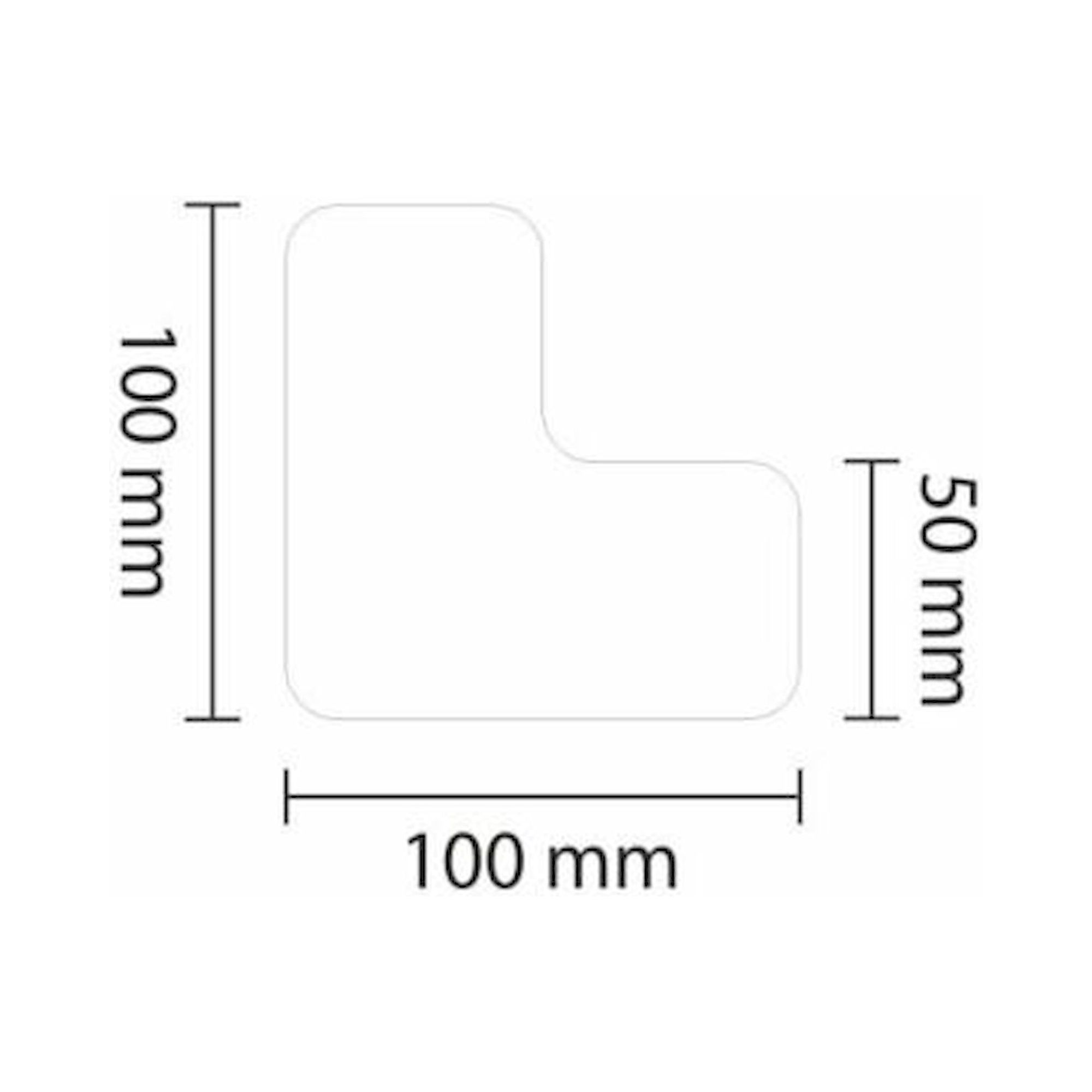 1A Tapes 5110.08.060. WT-5110 Lagerplatzkennz. weiß Winkel 50mm (L:100mm), VPE 25 Stück