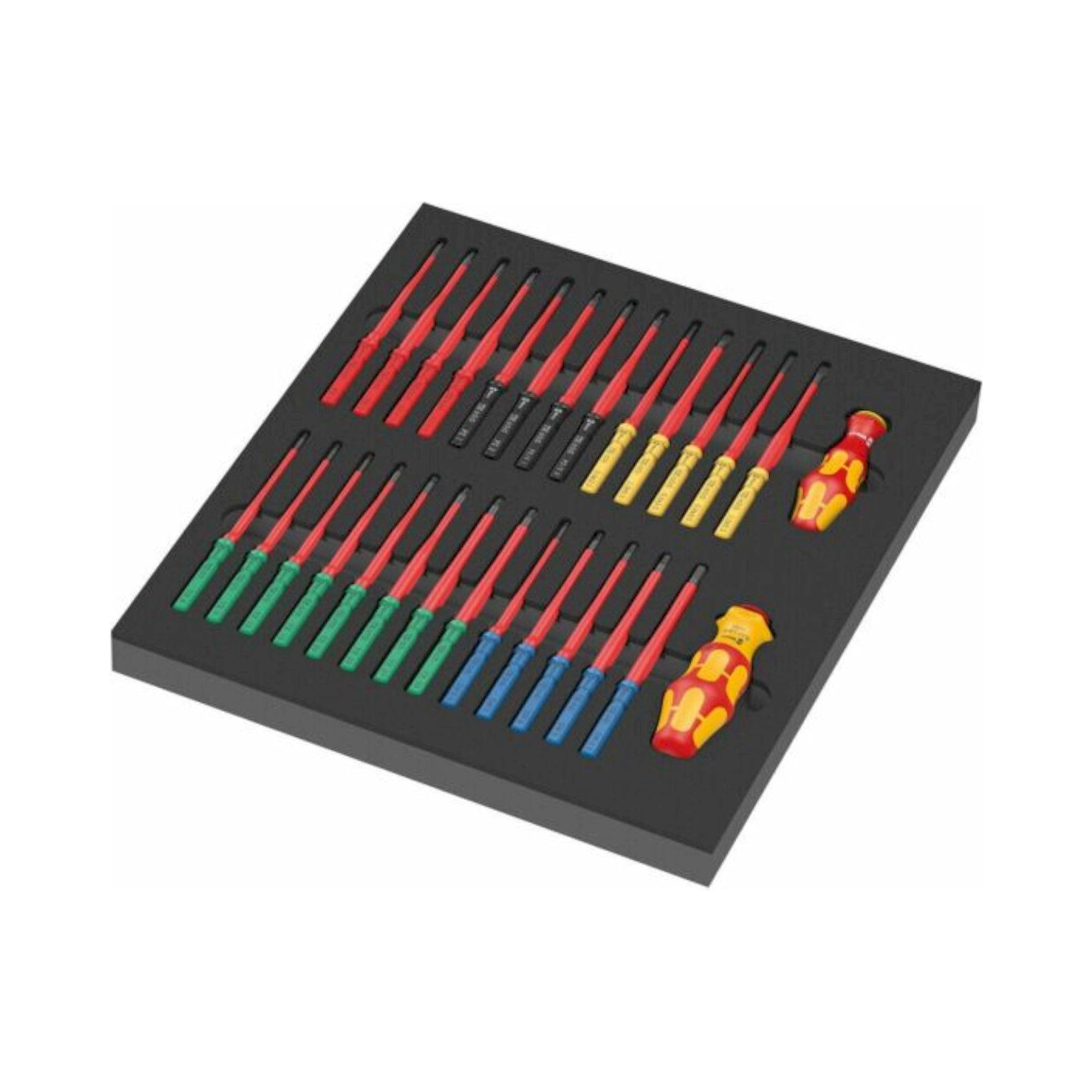 Wera 05150151001. Schaumstoffeinlage Kraftform Kompakt VDE Set 1, 28-teilig