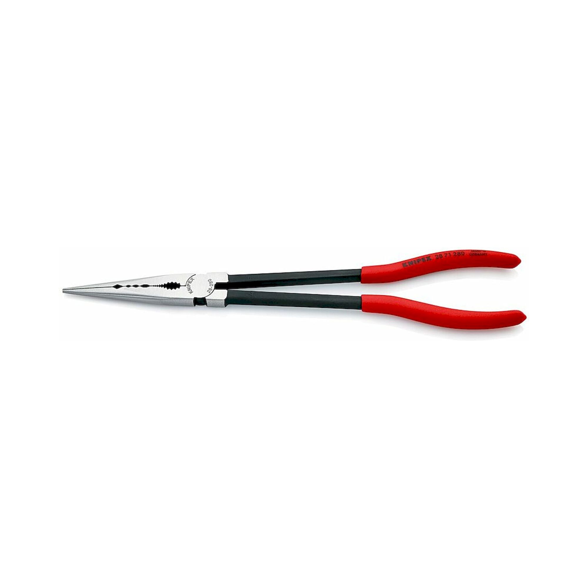 Knipex 28 71 280 SB. Montierzange mit Querprofilen mit Kunststoff überzogen, gerade, schwarz atramentiert, 280 mm (SB-Karte/Blister)