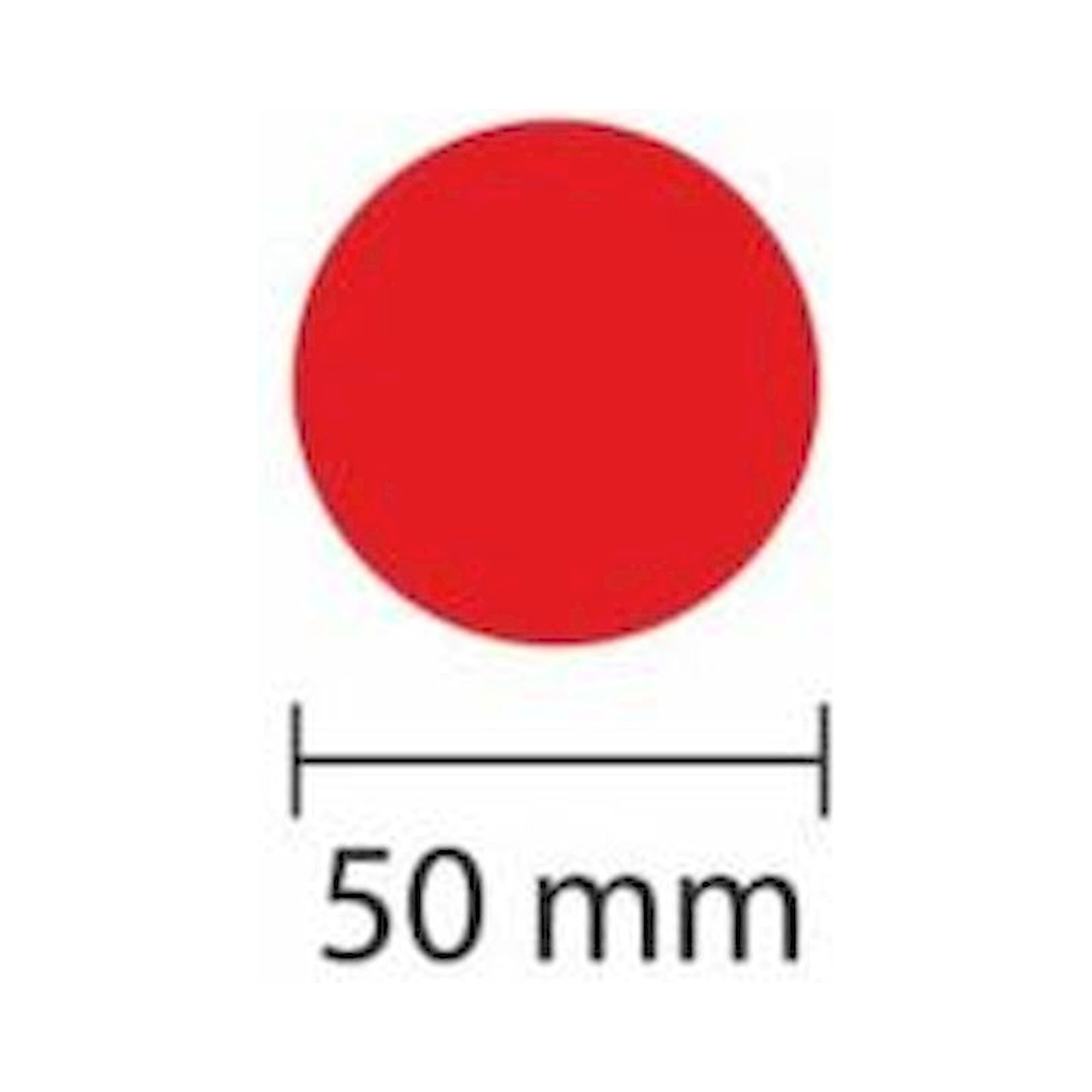 1A Tapes 5110.01.069. WT-5110 Lagerplatzkennz. rot Ronde Ø 50mm, VPE 25 Stück