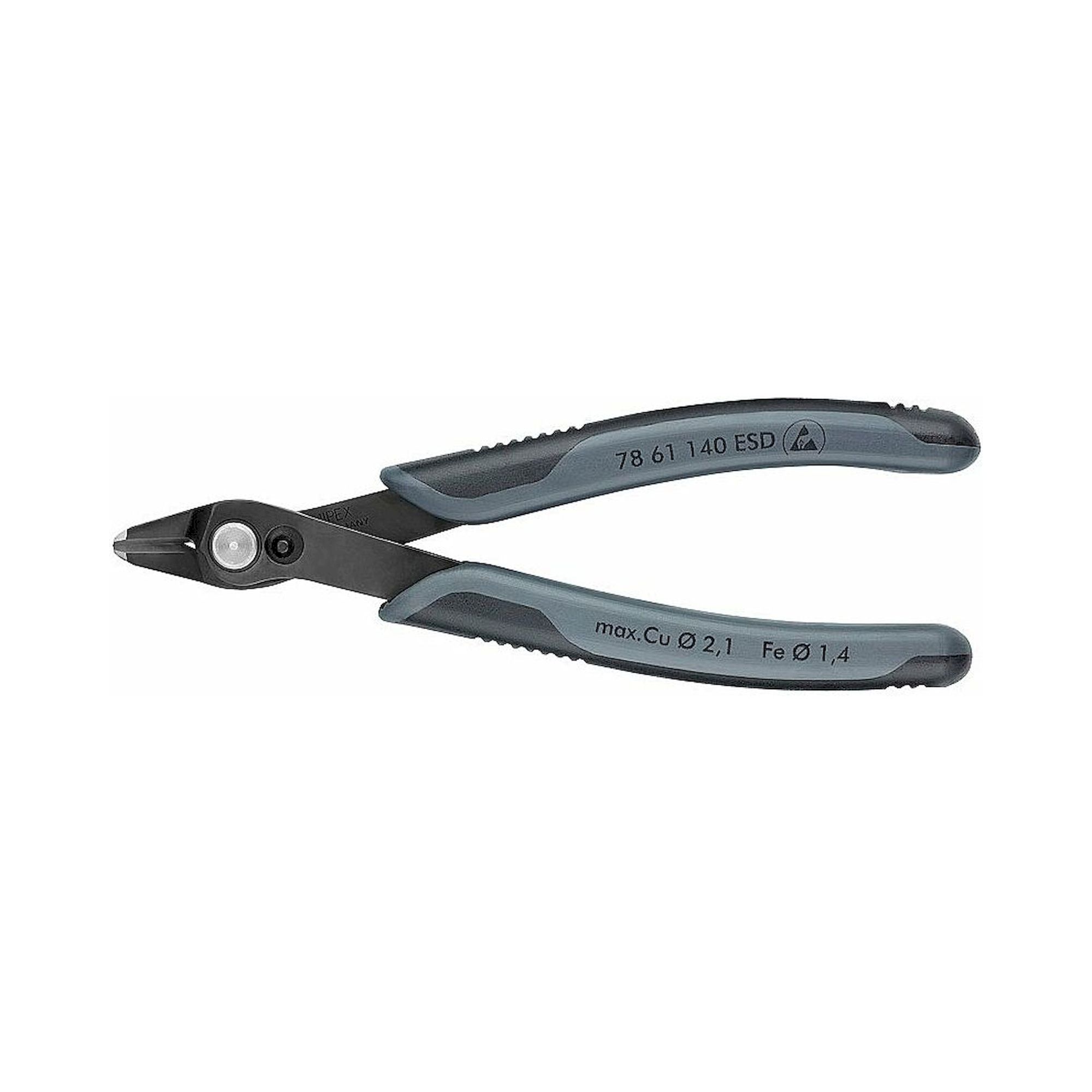 Knipex 78 61 140 ESD. ESD Electronic-Super-Knips XL, Seitenschneider für Glasfaser, 140 mm