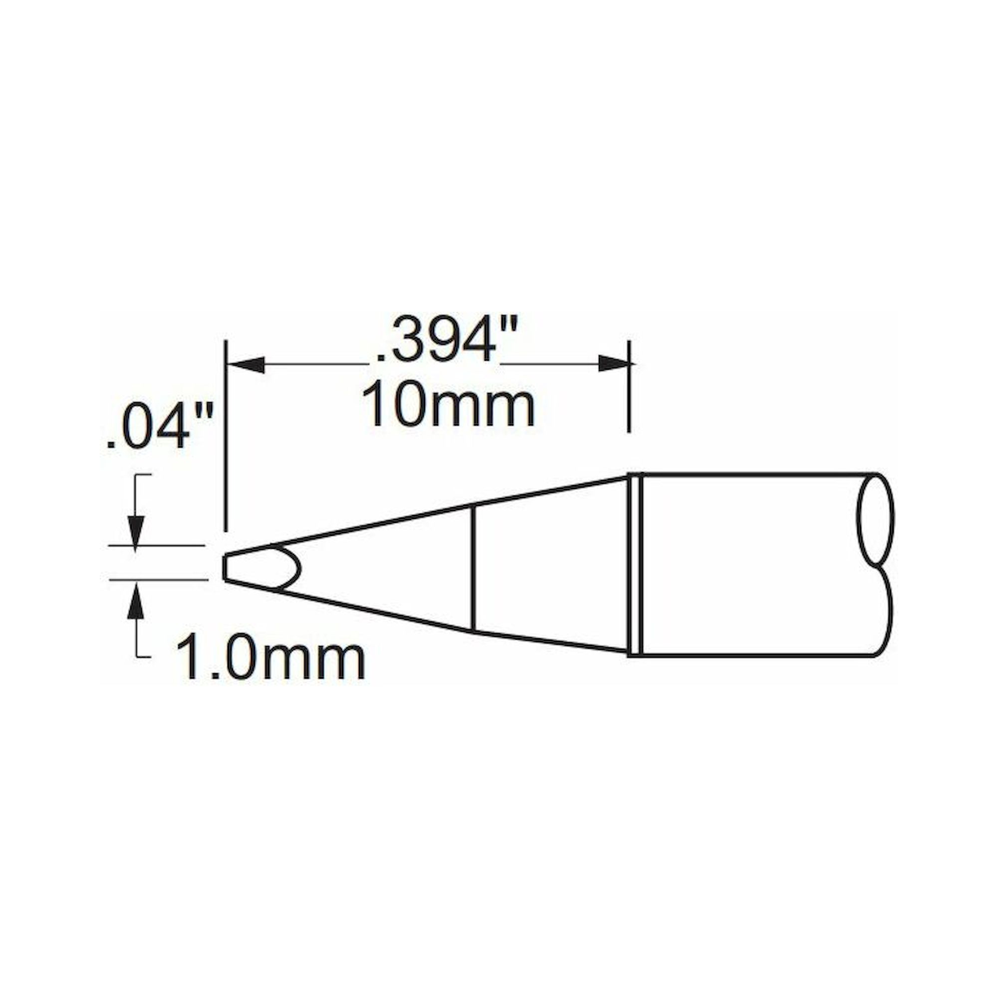 Oki PHT-650315. Lötspitze PHT-Serie, meißelförmig fein 30°, 1x10 mm