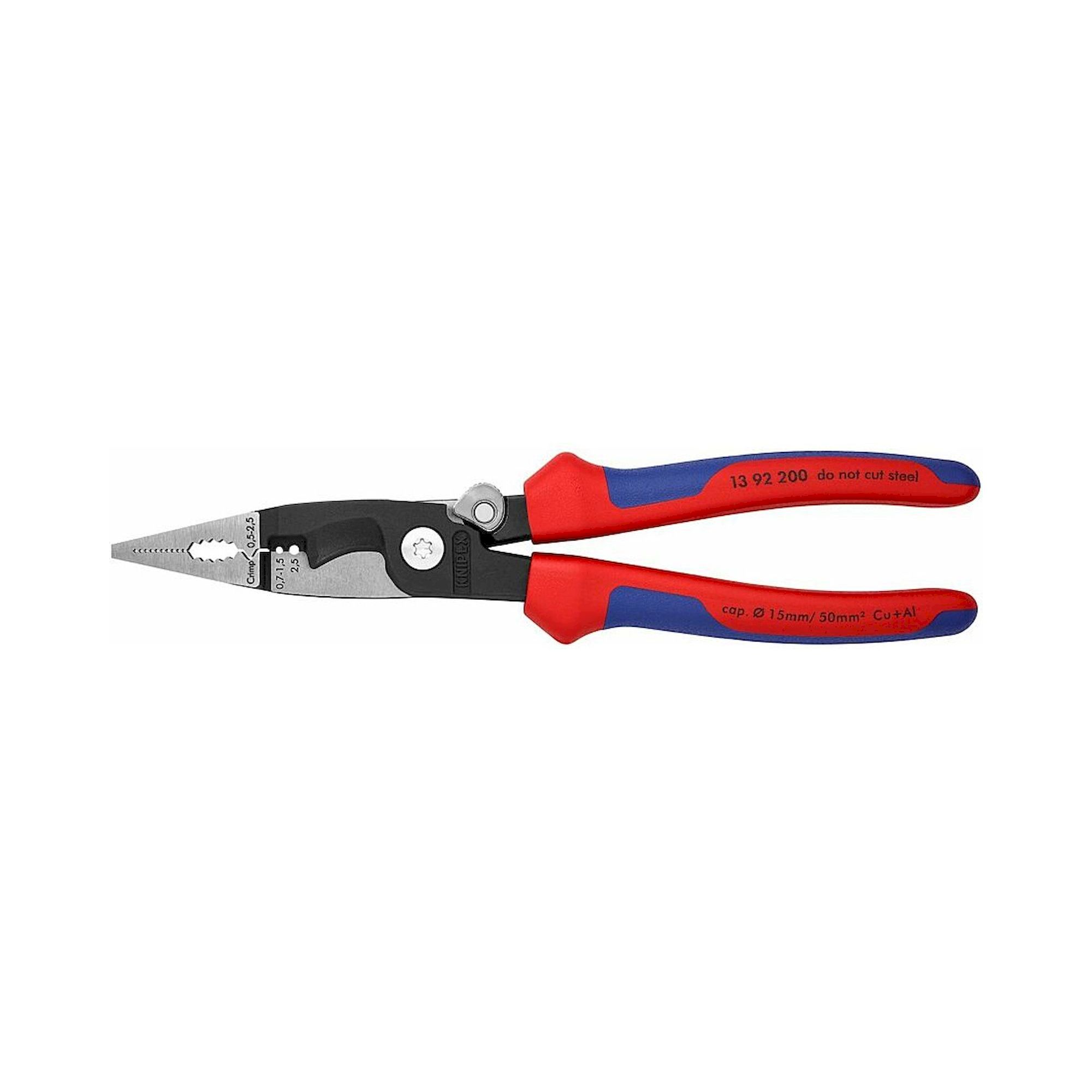 Knipex 13 92 200. Elektro-Installationszange, schwarz atramentiert, 200 mm
