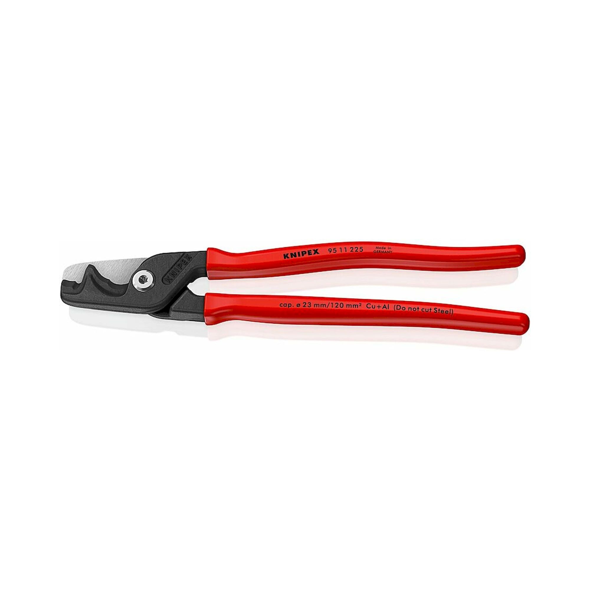 Knipex 95 11 225. StepCut XL Kabelschere mit Kunsstoff überzogen