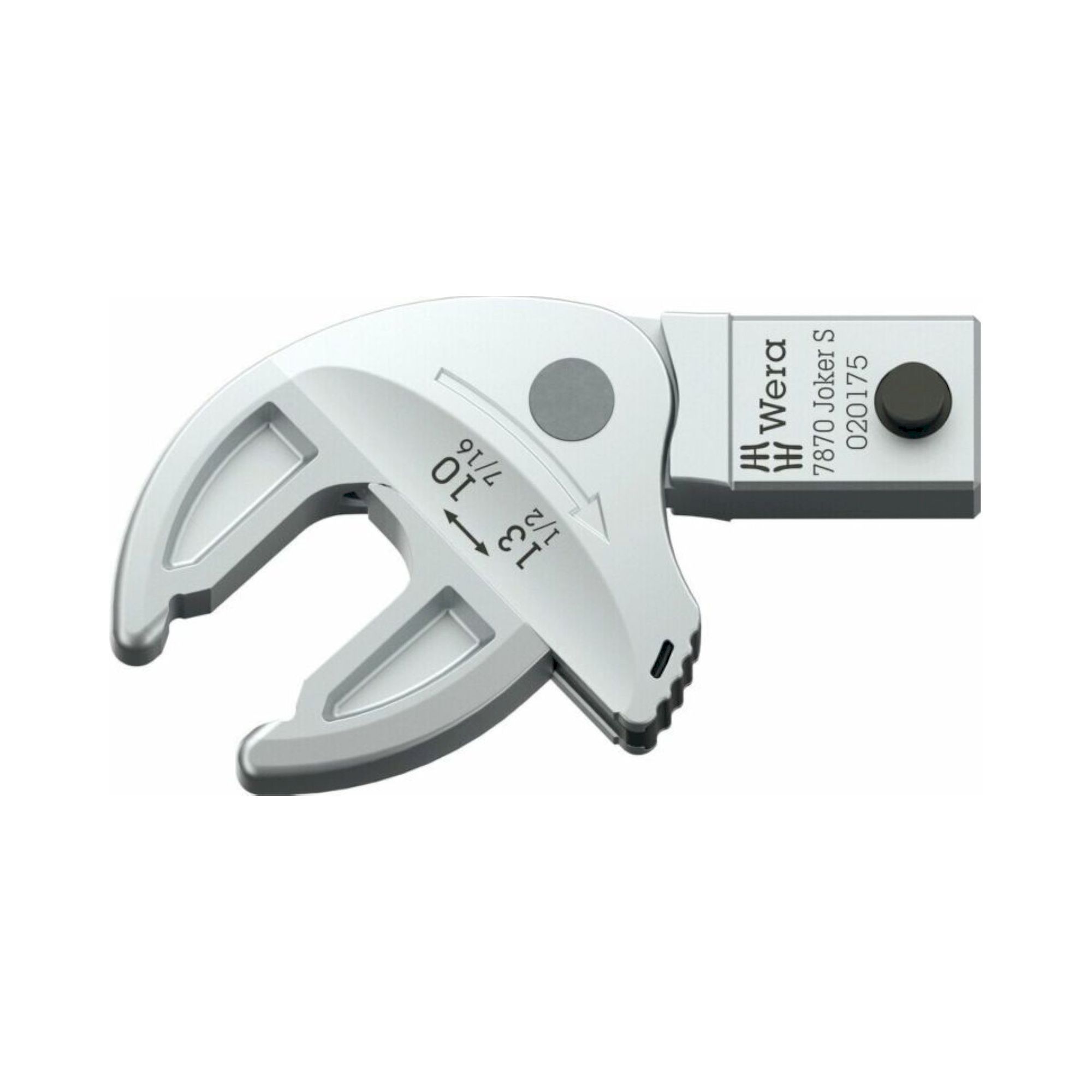 Wera 05020175001. Selbstjustierender Einsteck-Maulschlüssel für Schlüsselweite 10-13 mm, 9x12 mm, 7/16-1/2", 57,7 mm