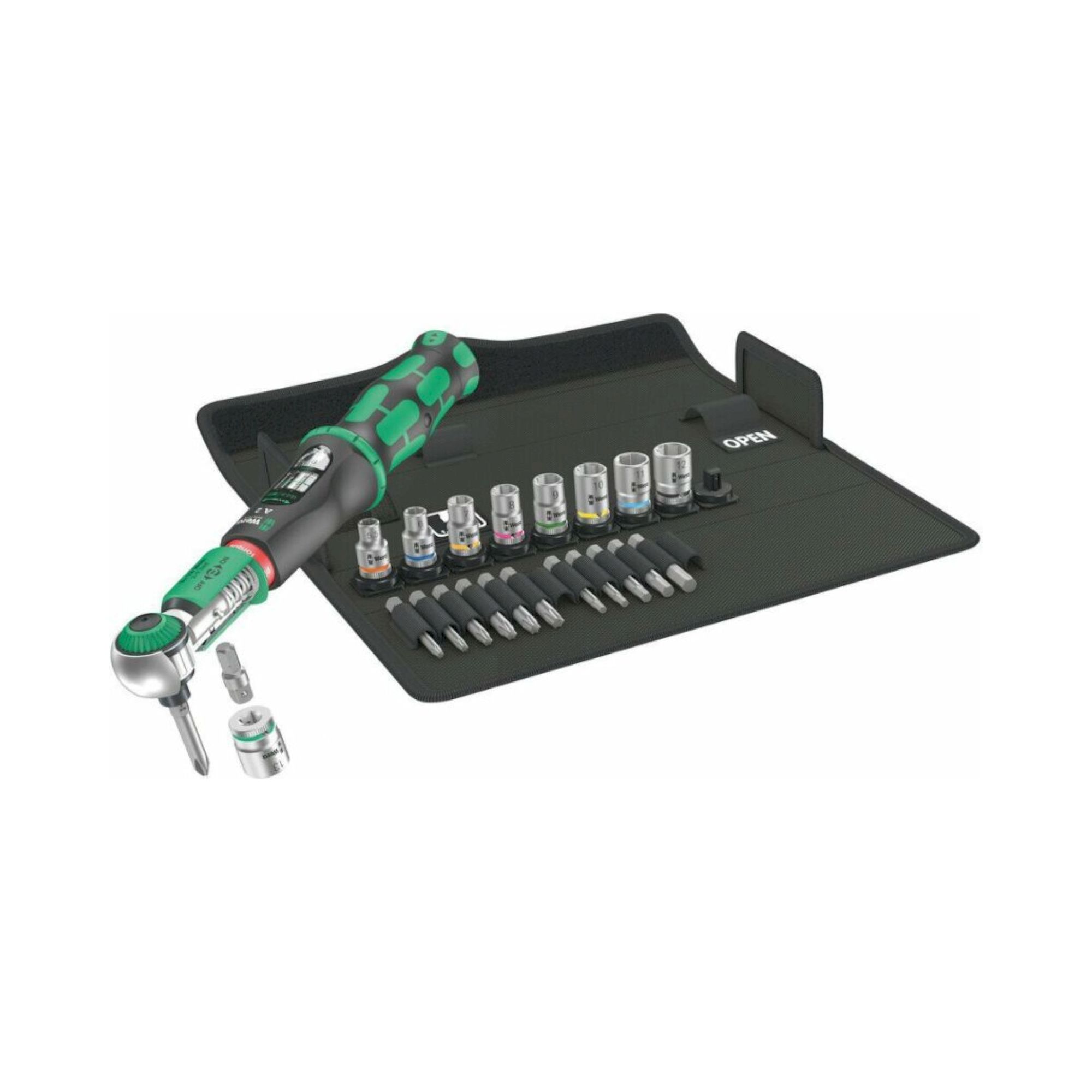 Wera 05075832001. Drehmomentschlüssel-Satz, 1/4" Sechskant, 2-12 Nm, 23-teilig