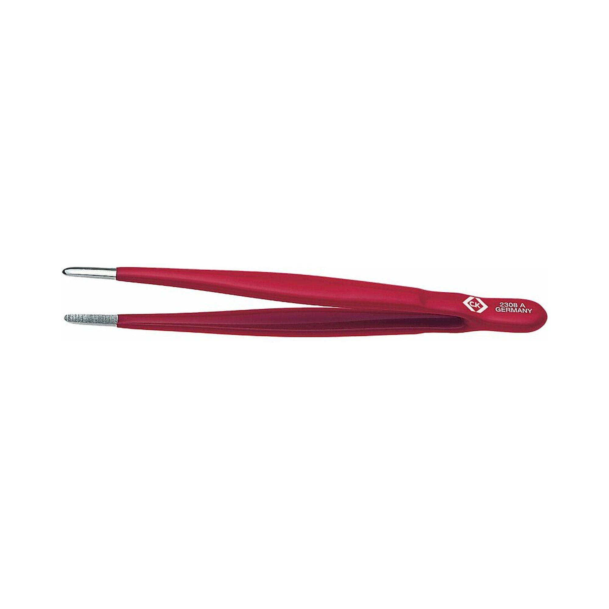C.K T2308A. Universalpinzette rot, PVC getaucht, 145 mm