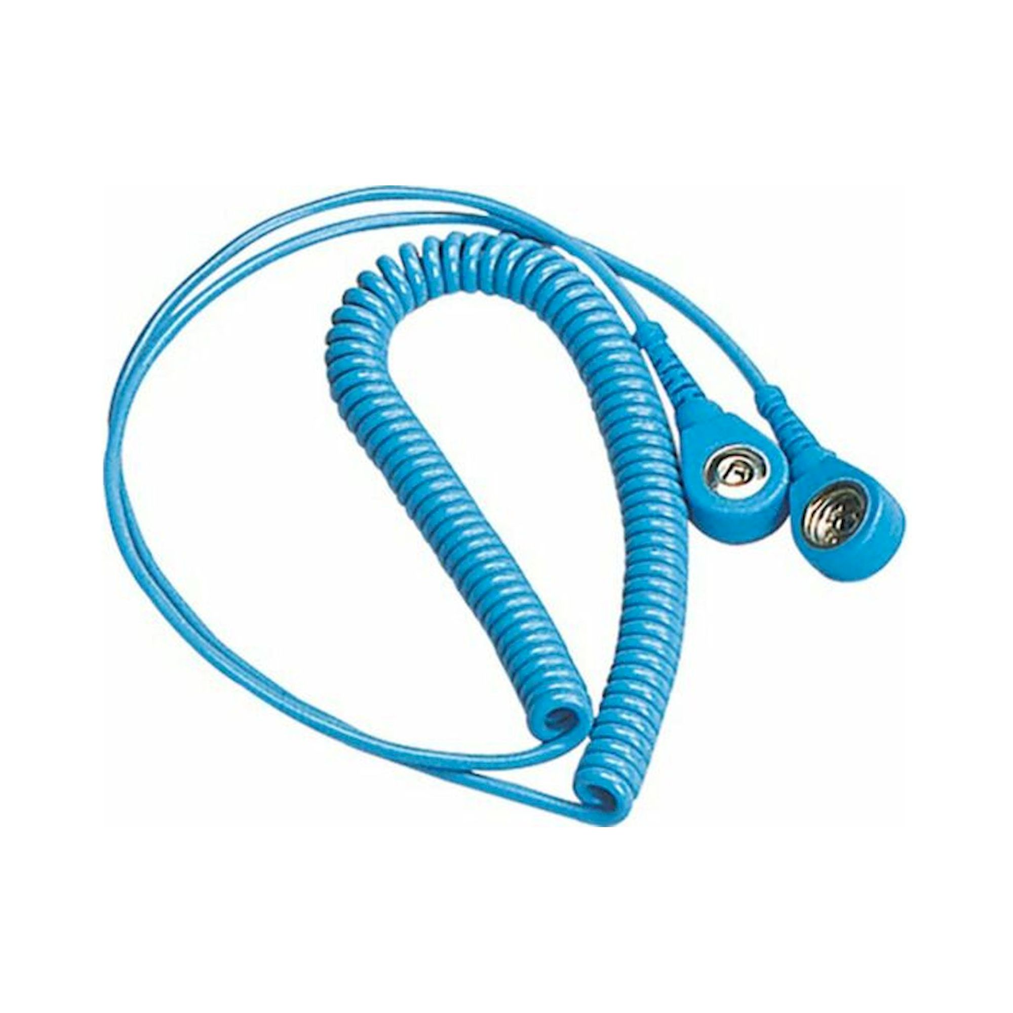 Warmbier 2100.752.7.10. ESD Spiralkabel, hellblau, 2,4 m, 7/10 mm DK