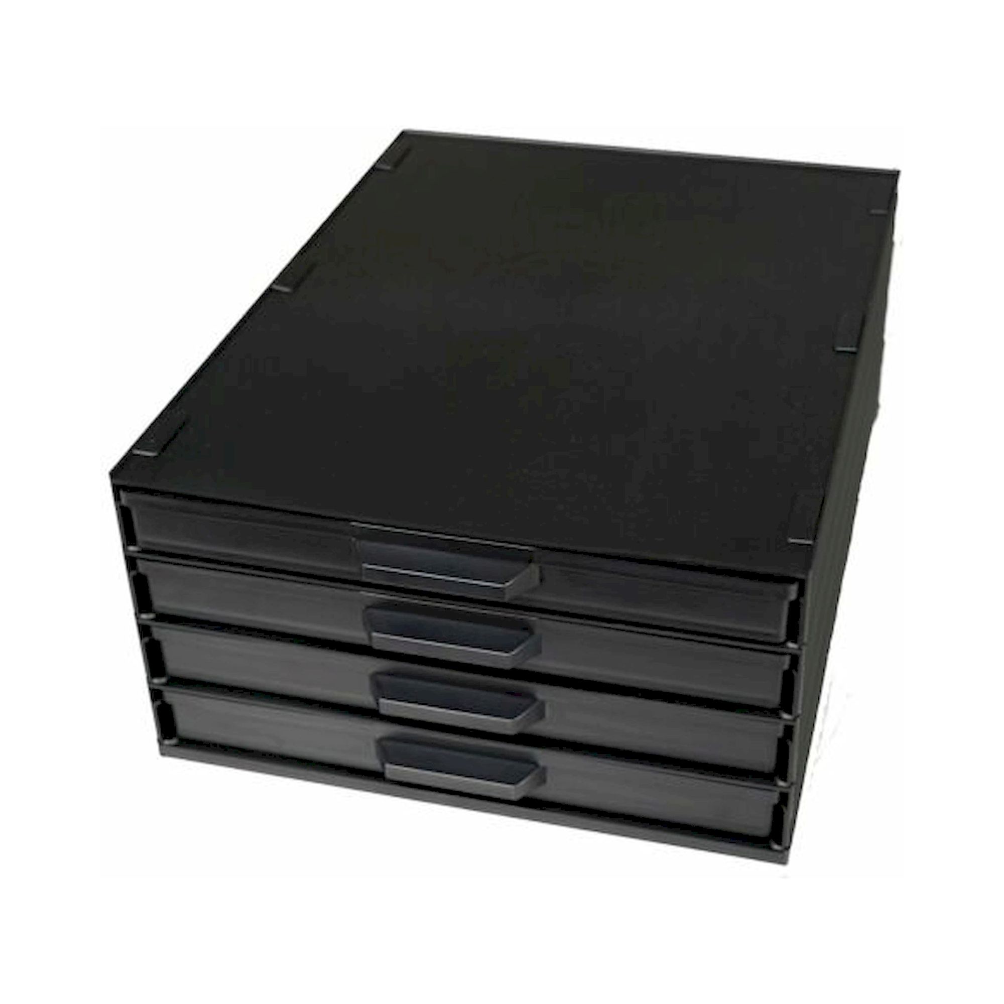 Licefa 8900047. ESD SMD Schrank 340/22 ESD-CON, 4 Schubladen inkl. SMD Box Mix, schwarz