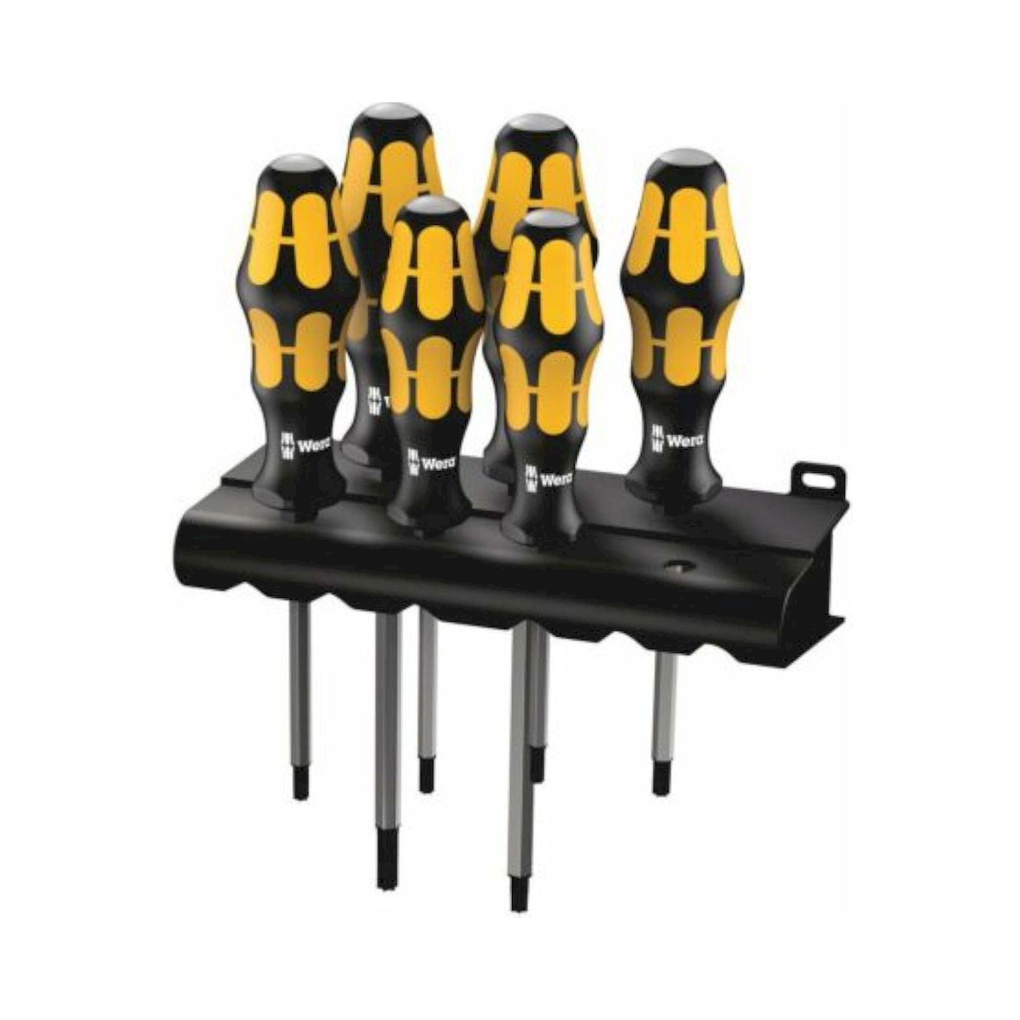 Wera 05024410001. Schraubendrehersatz Kraftform 977/6 TORX® "Der Schraubmeißel" + Rack, 6-teilig