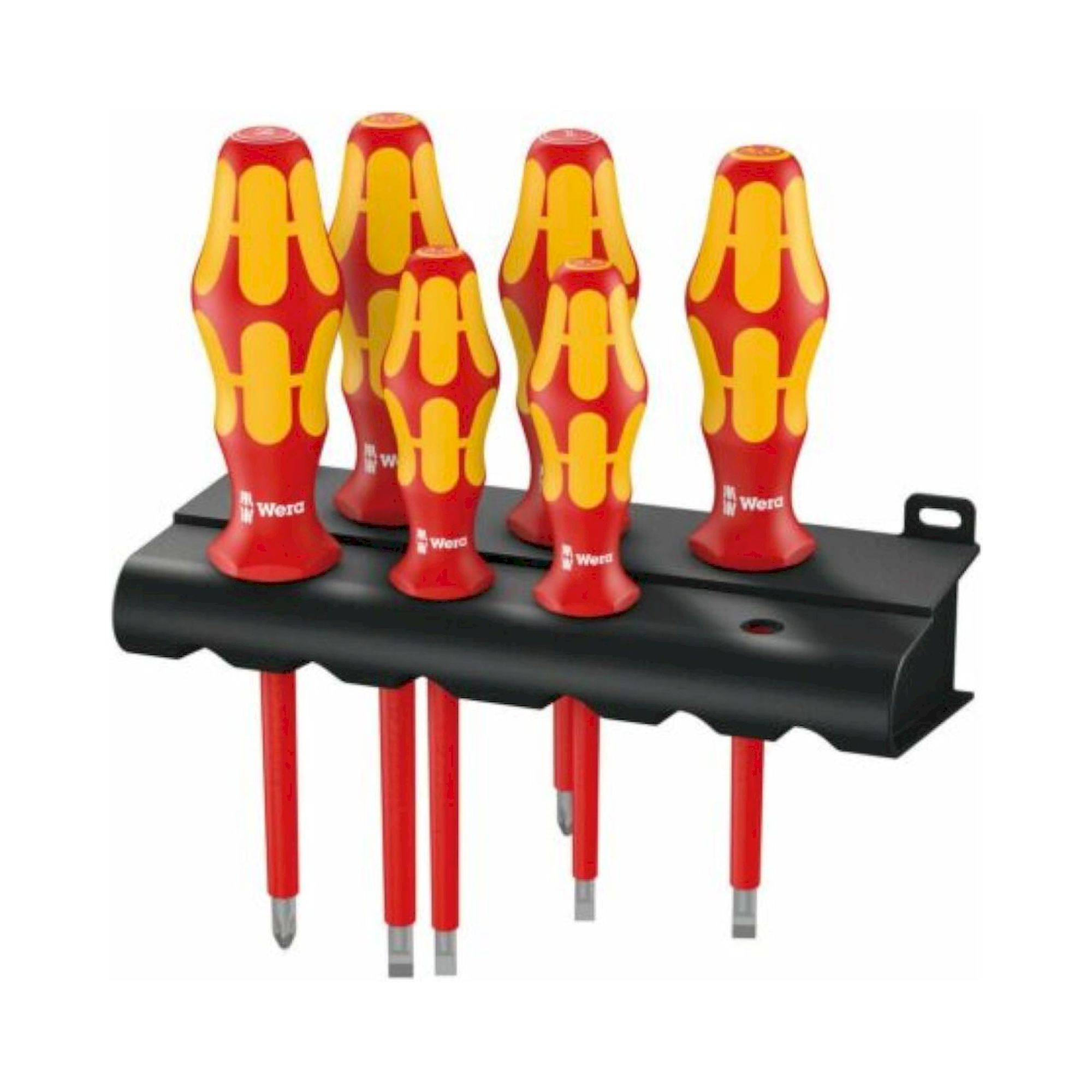 Wera 05006145001. Schraubendrehersatz Kraftform Plus Serie 100 + Rack, 6-teilig