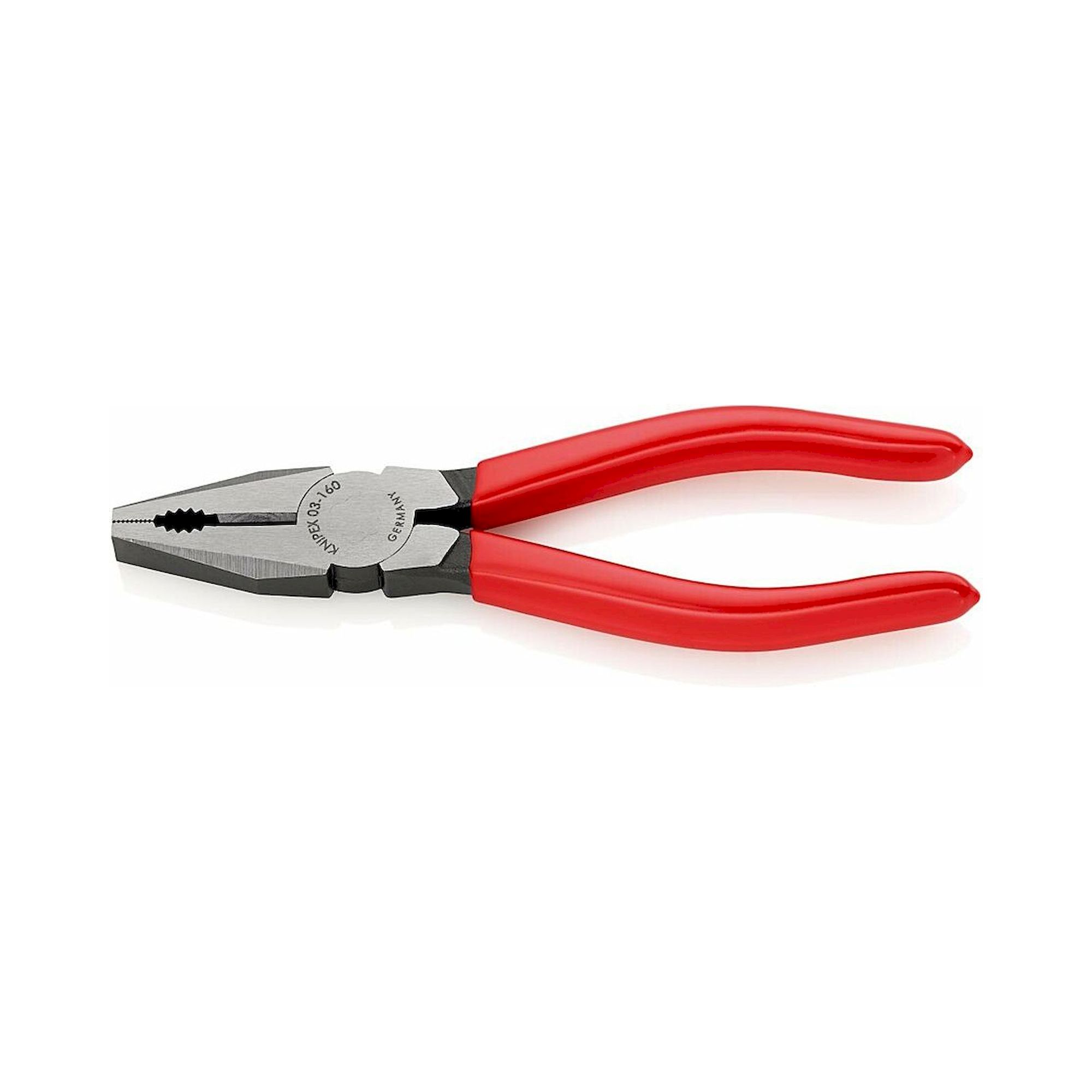 Knipex 03 01 160 SB. Kombizange mit Kunststoff überzogen, schwarz atramentiert, 160 mm (SB-Karte/Blister)