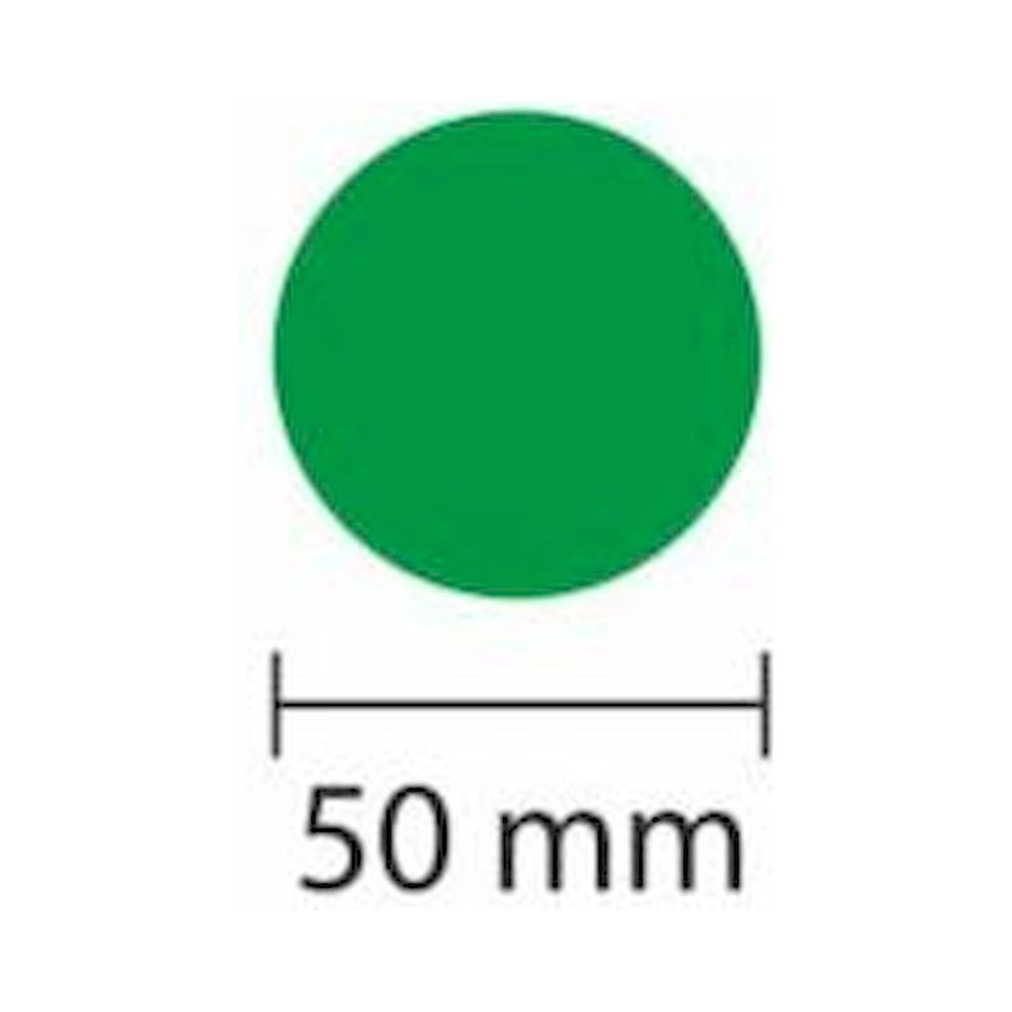 1A Tapes 5110.02.069. WT-5110 Lagerplatzkennz. grün Ronde Ø 50mm, VPE 25 Stück