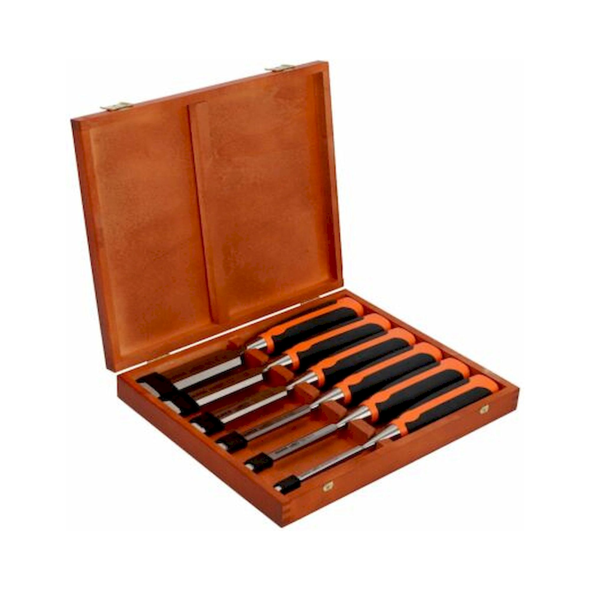 Bahco 424P-S6-GER. Stechbeitelsatz in Holzkiste, 6-teilig