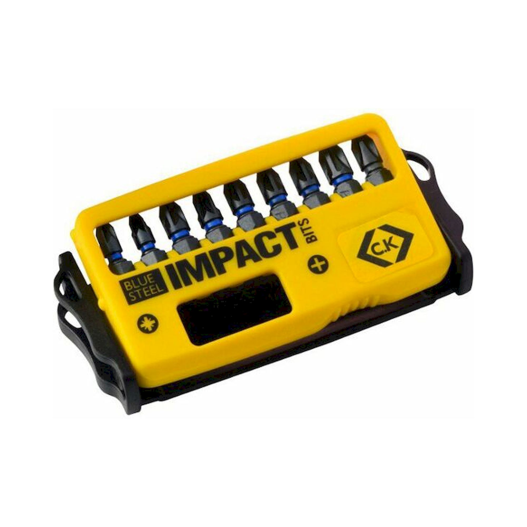 C.K T4510. Bit set "Blue Steel" for impact wrenches - 10 pieces (PZ/PH)