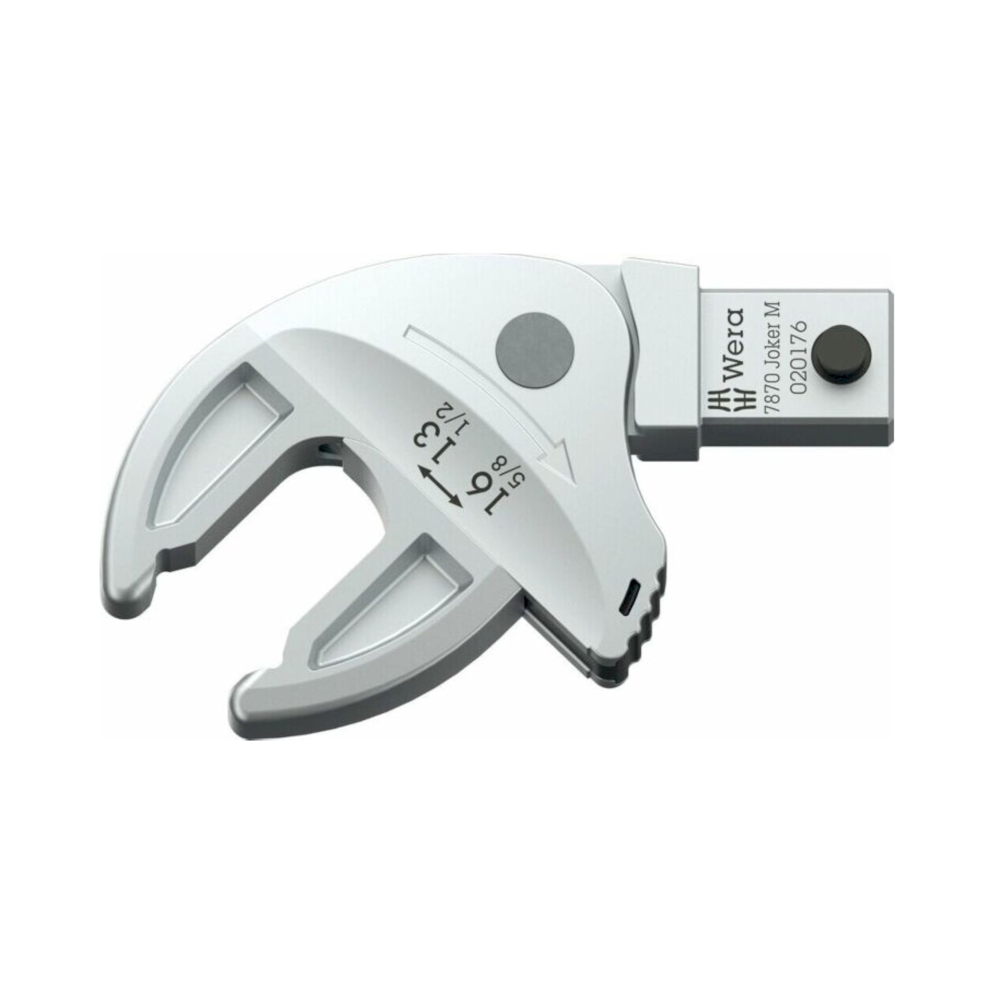 Wera 05020176001. Selbstjustierender Einsteck-Maulschlüssel für Schlüsselweite 13-16 mm, 9x12 mm, 5/8-3/4", 67,7 mm