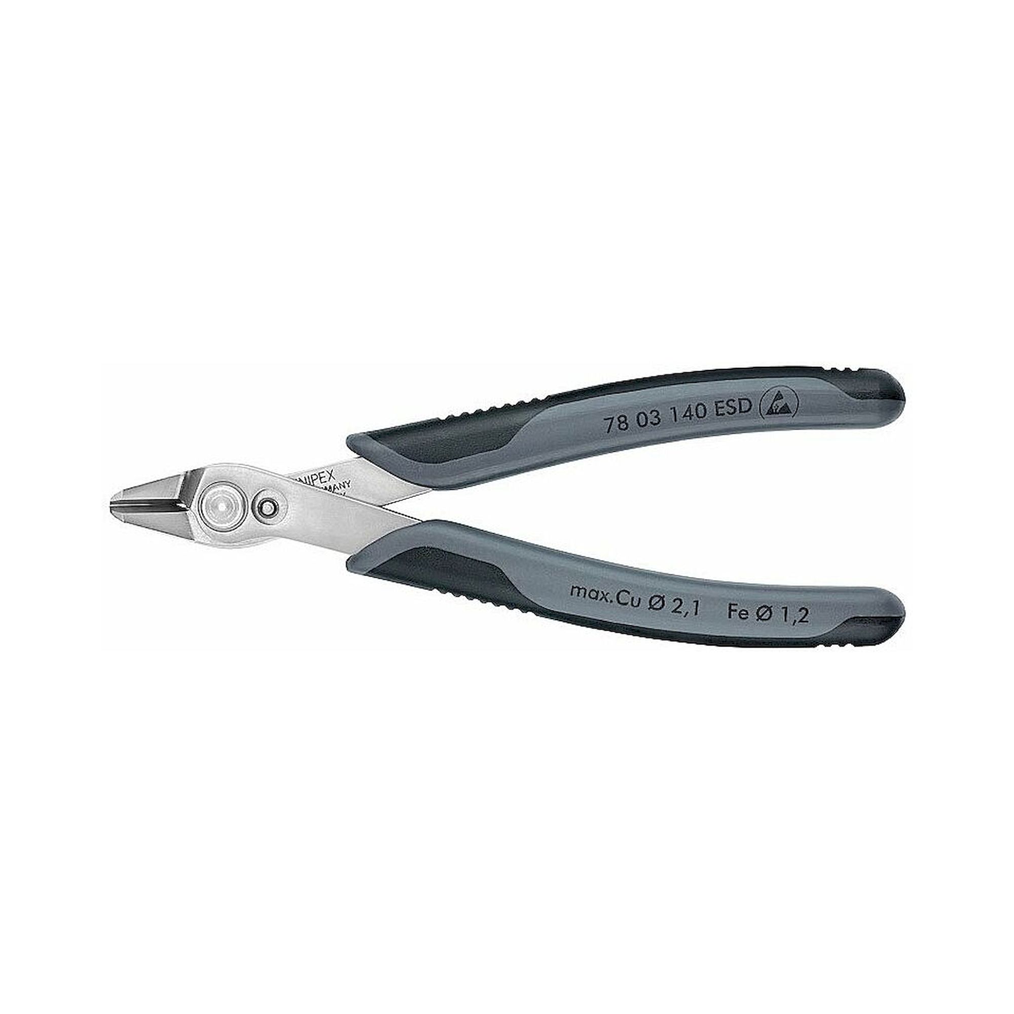 Knipex 78 03 140 ESD. ESD Electronic-Super-Knips XL, side cutter, fine, 140 mm