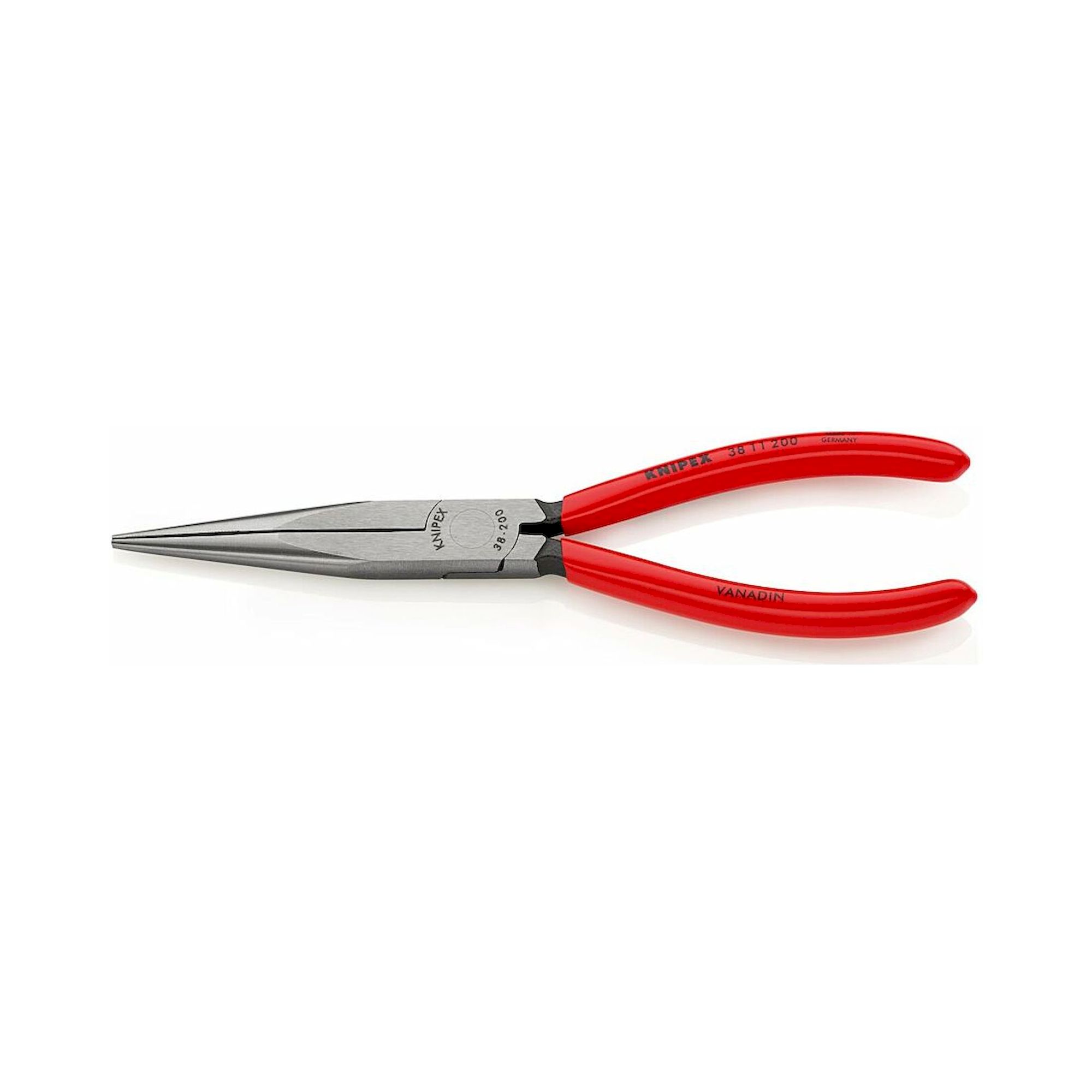 Knipex 38 11 200 SB. Mechanikerzange mit Kunststoff überzogen, schwarz atramentiert, 200 mm (SB-Karte/Blister)