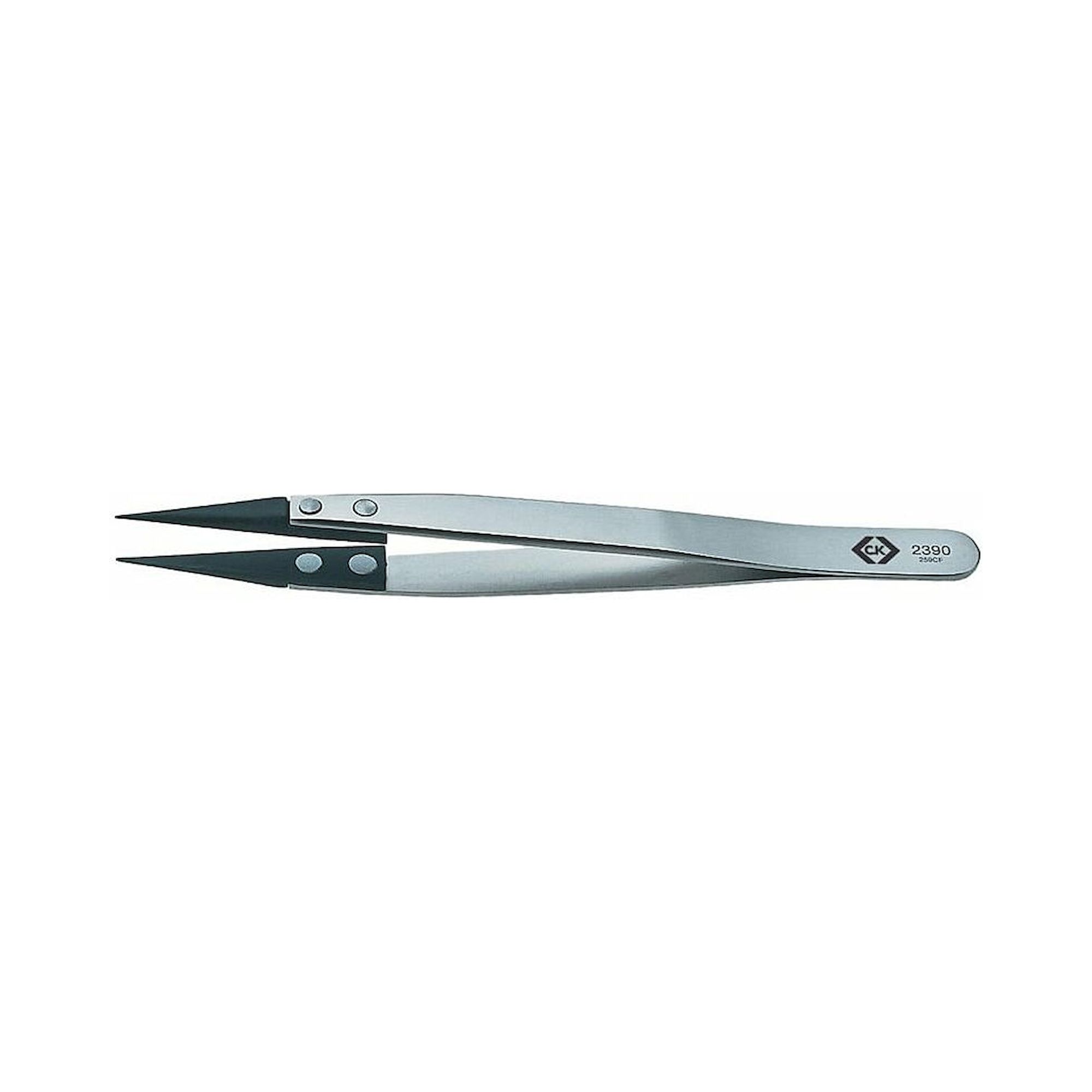 C.K T2390. Placement tweezers 259CF, 130 mm