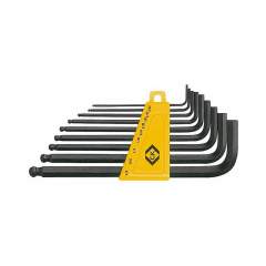 C.K T4444I. Kugelkopf Stiftschlüsselsatz im Halter, 5/64-3/8", 9-teilig