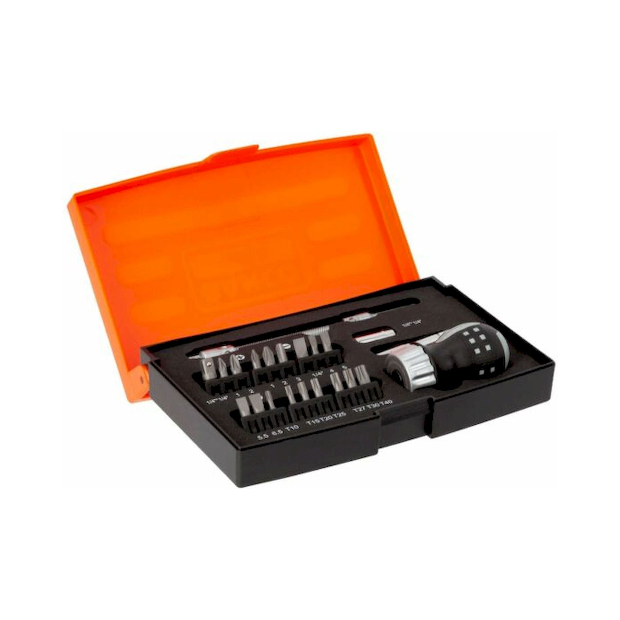 Bahco 808050S-22. Bit-Ratschen-Schraubendreher-Satz, 22-teilig