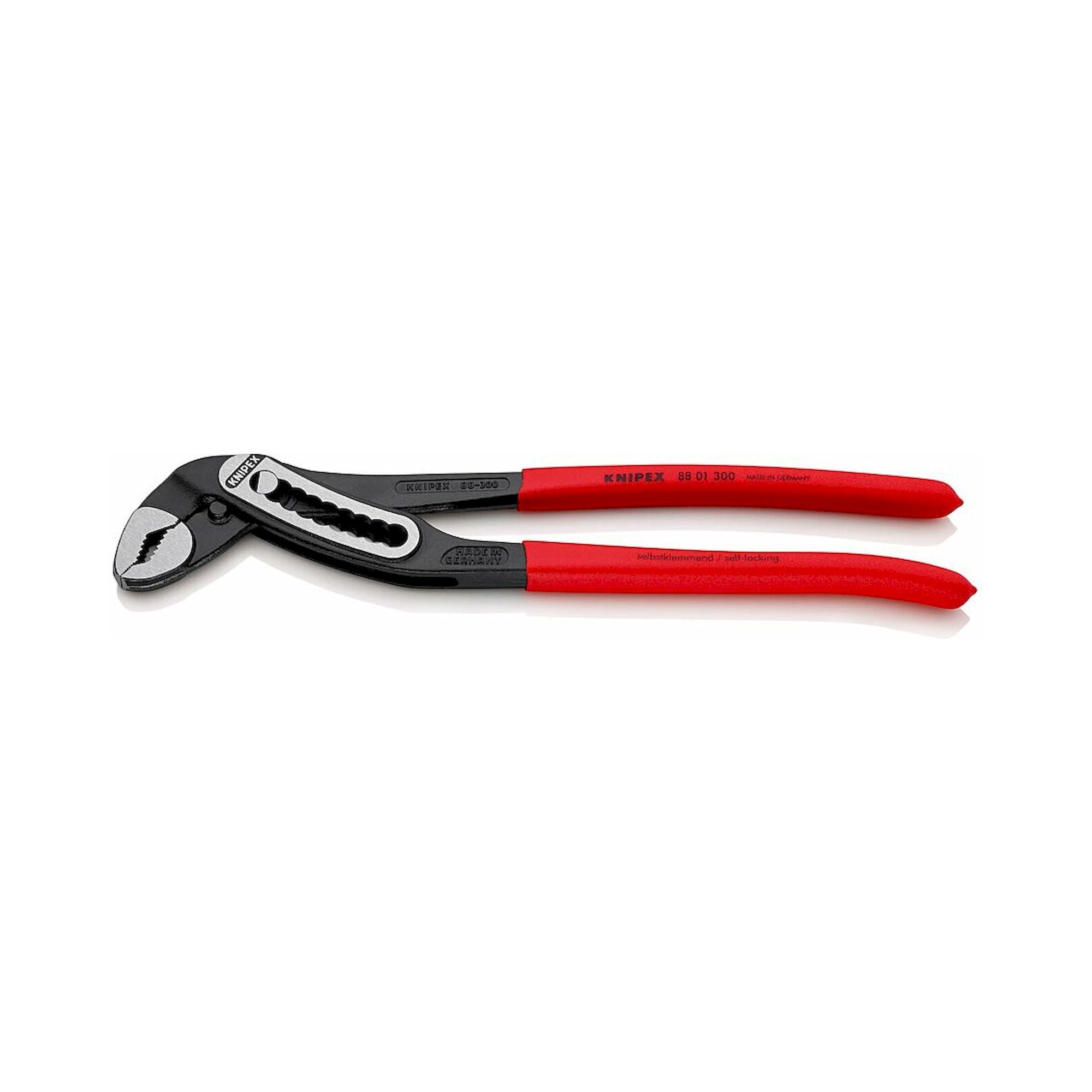 Knipex 88 01 300 SB. Alligator® Wasserpumpenzange mit rutschhemmendem Kunststoff überzogen, schwarz atramentiert, 300 mm (SB-Karte/Blister)