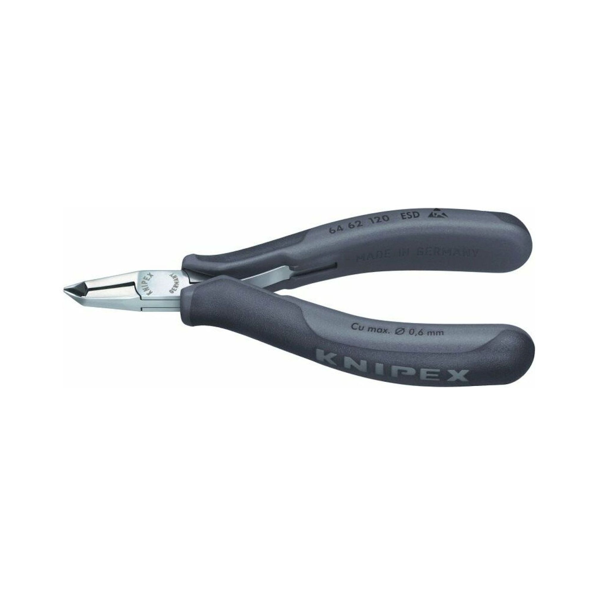 Knipex 64 62 120 ESD. ESD electronics end cutter, with multi-component sleeves 120 mm