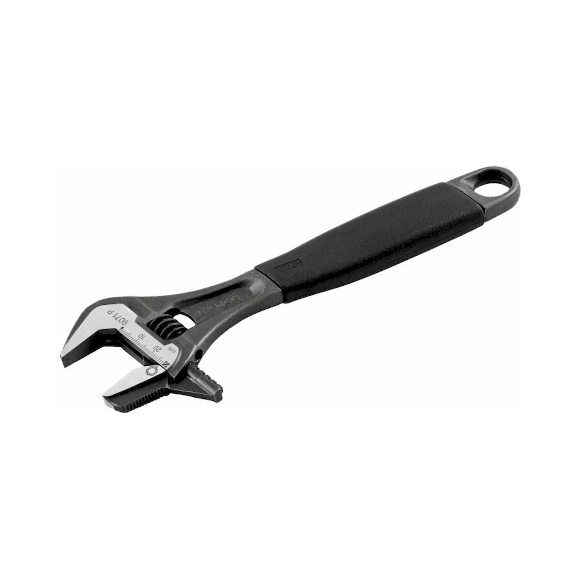 Bahco 9070 P. ERGO™ Rollgabelschlüssel, phosphatiert, mit gummiertem Griff und einstellbarer Backe, 158 x 11,3