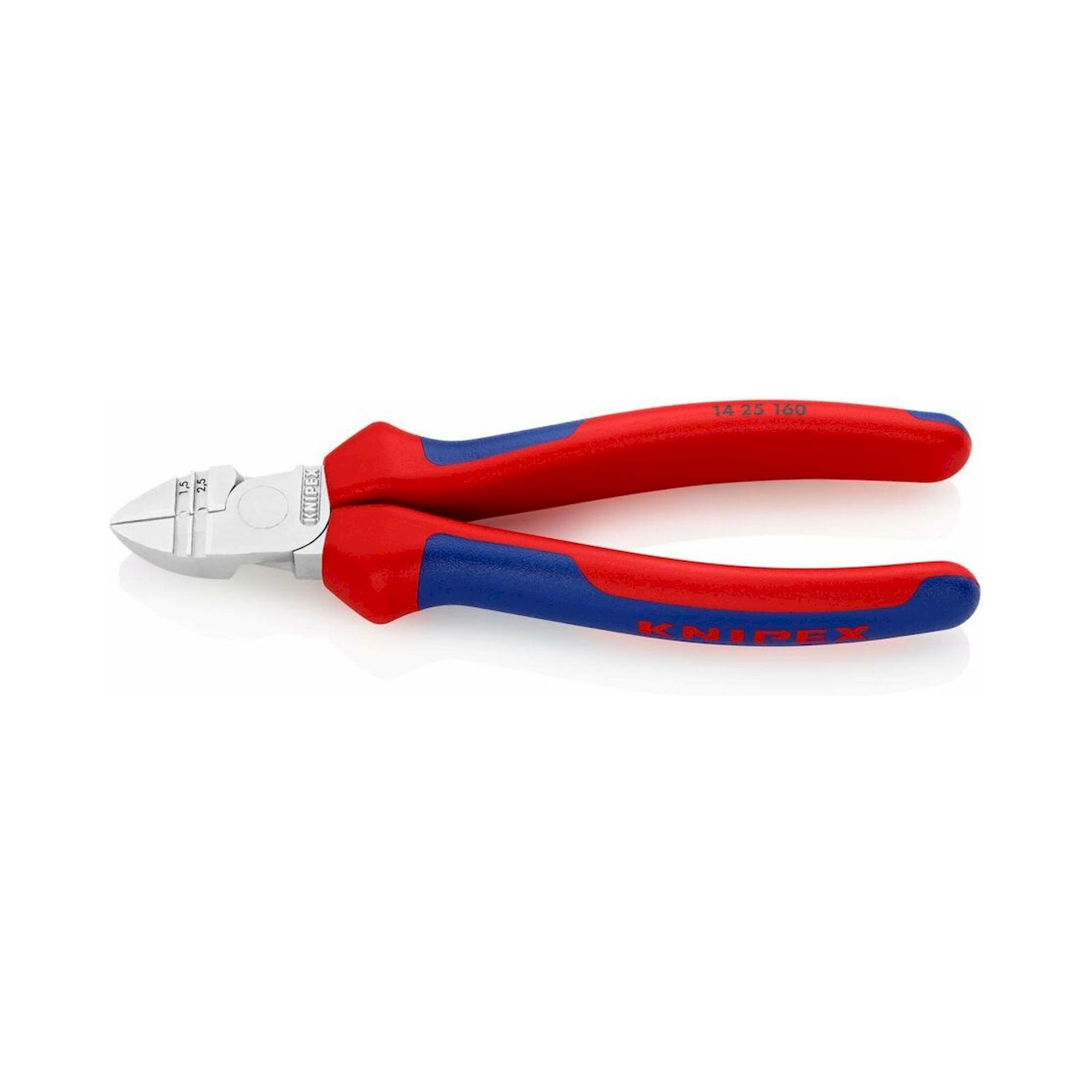 Knipex 14 25 160. Abisolier-Seitenschneider, verchromt, 160 mm