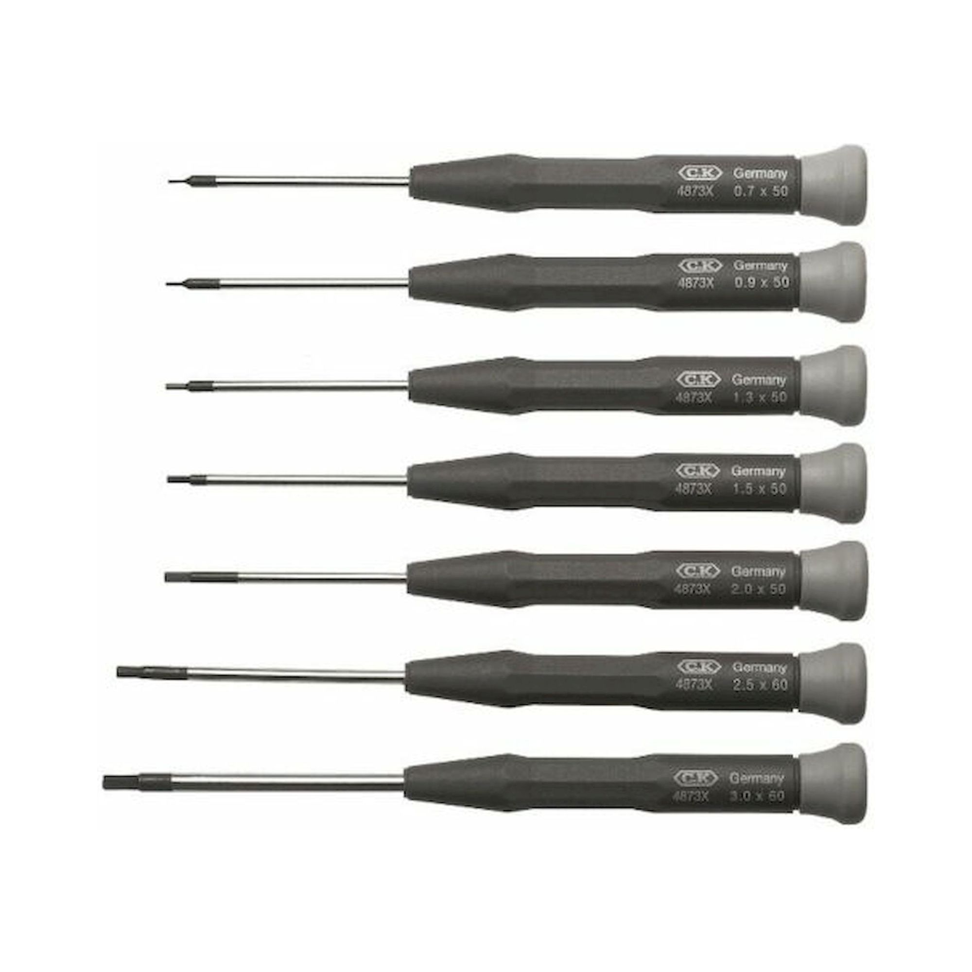 C.K T4874X. Xonic Schraubendrehersatz Sechskant, 7-teilig