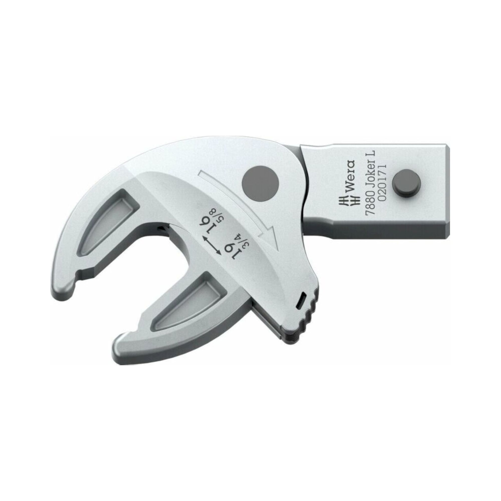 Wera 05020171001. Selbstjustierender Einsteck-Maulschlüssel für Schlüsselweite 16-19 mm, 14x18 mm, 5/8-3/4", 85,5 mm